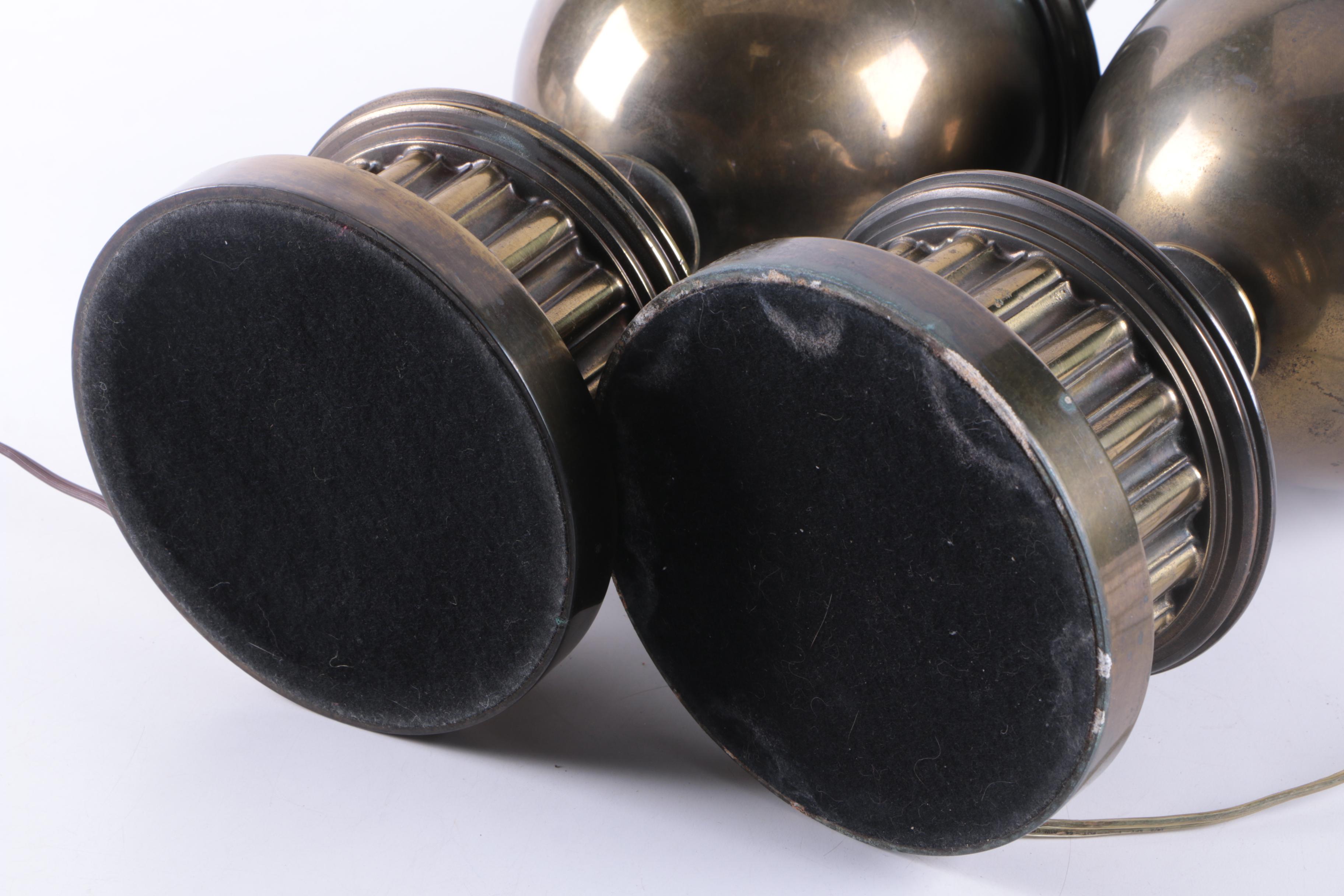 Pair of Brass Table Lamps