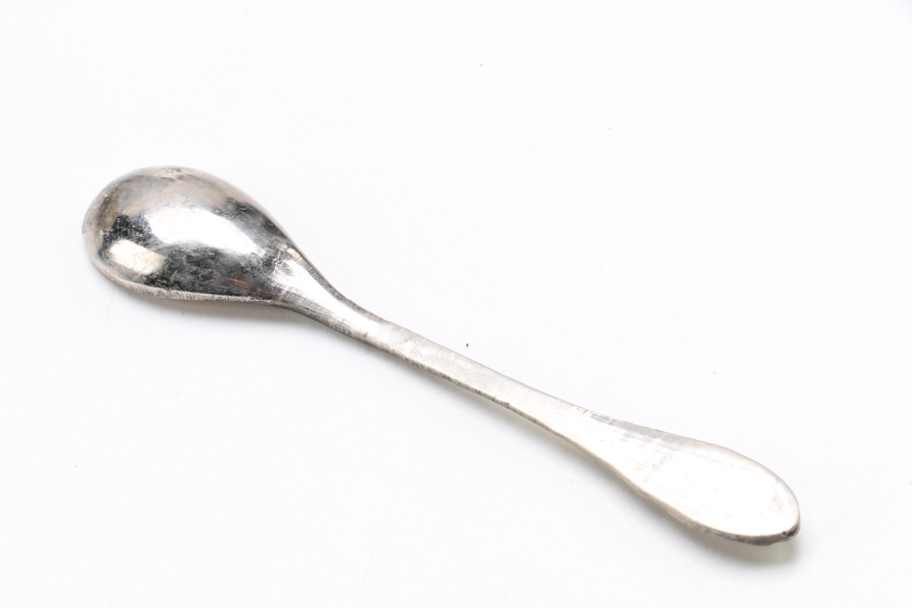 Vintage Dog and Pail Themed Silver Plate and Glass Condiment Stand