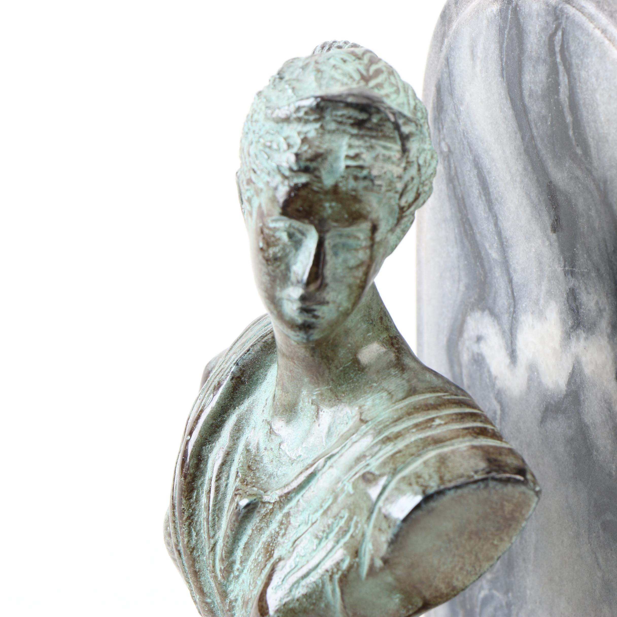 Marble Bust Bookends