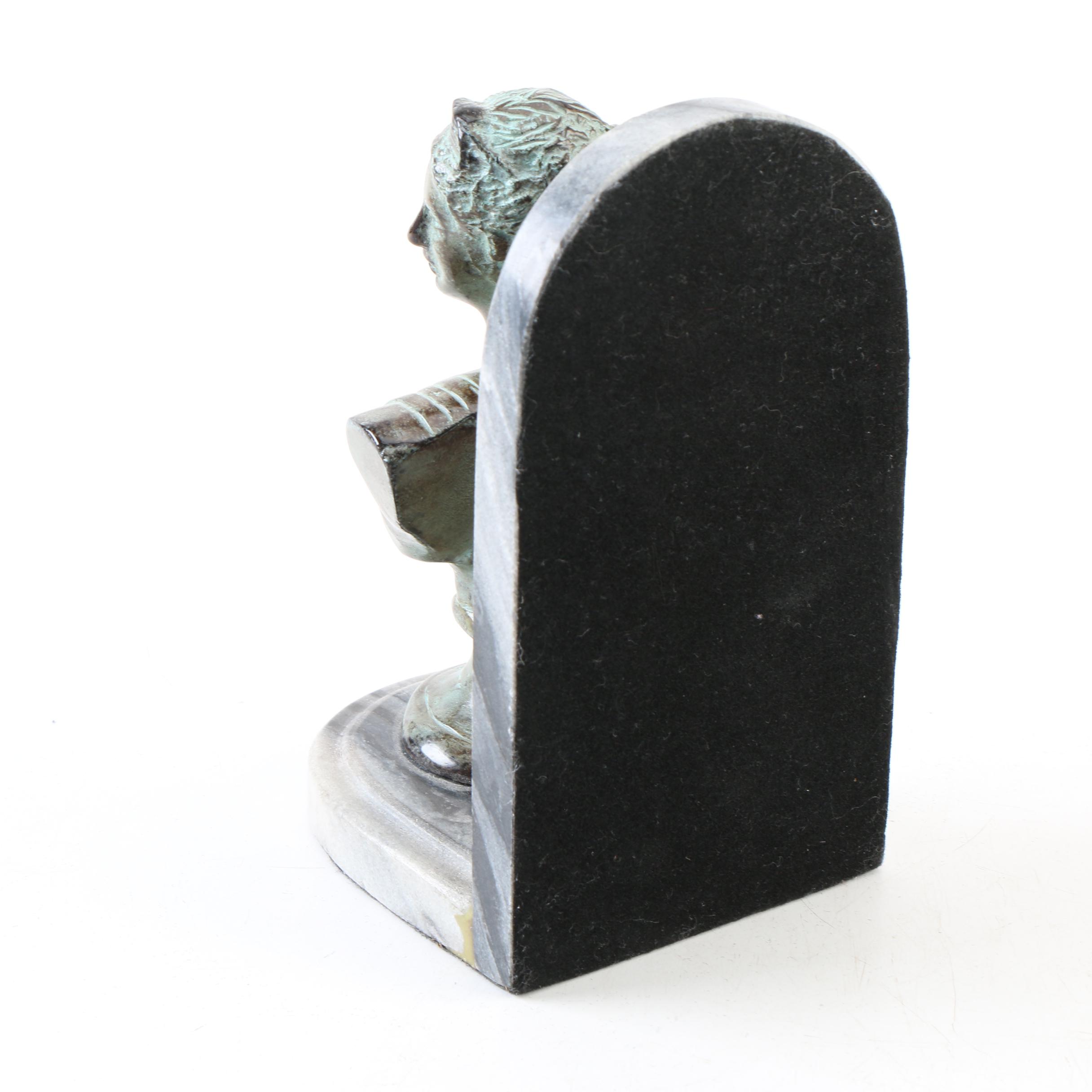 Marble Bust Bookends