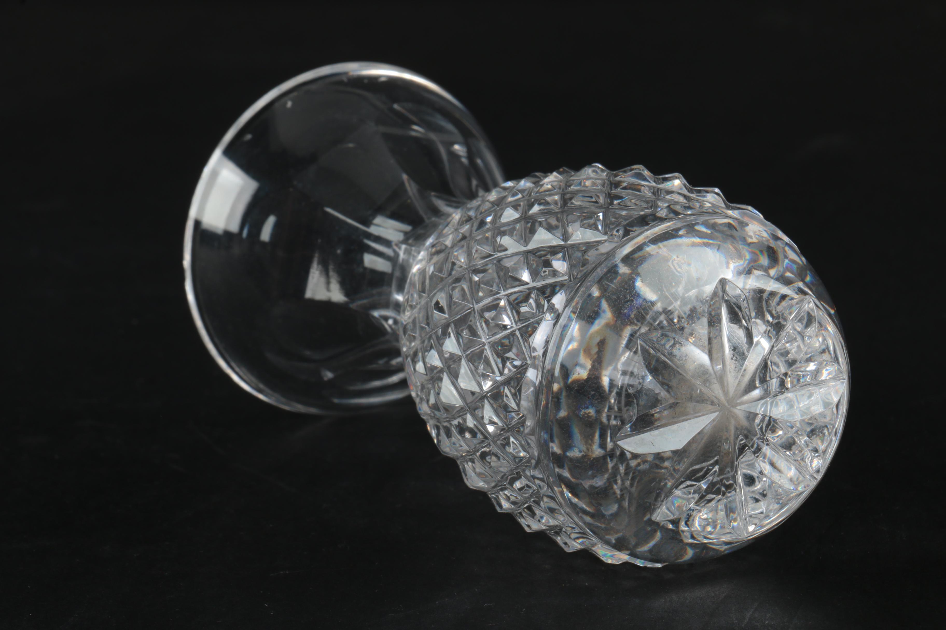 Lalique "Roxane" Pin Dish and Waterford Crystal Violet Vase