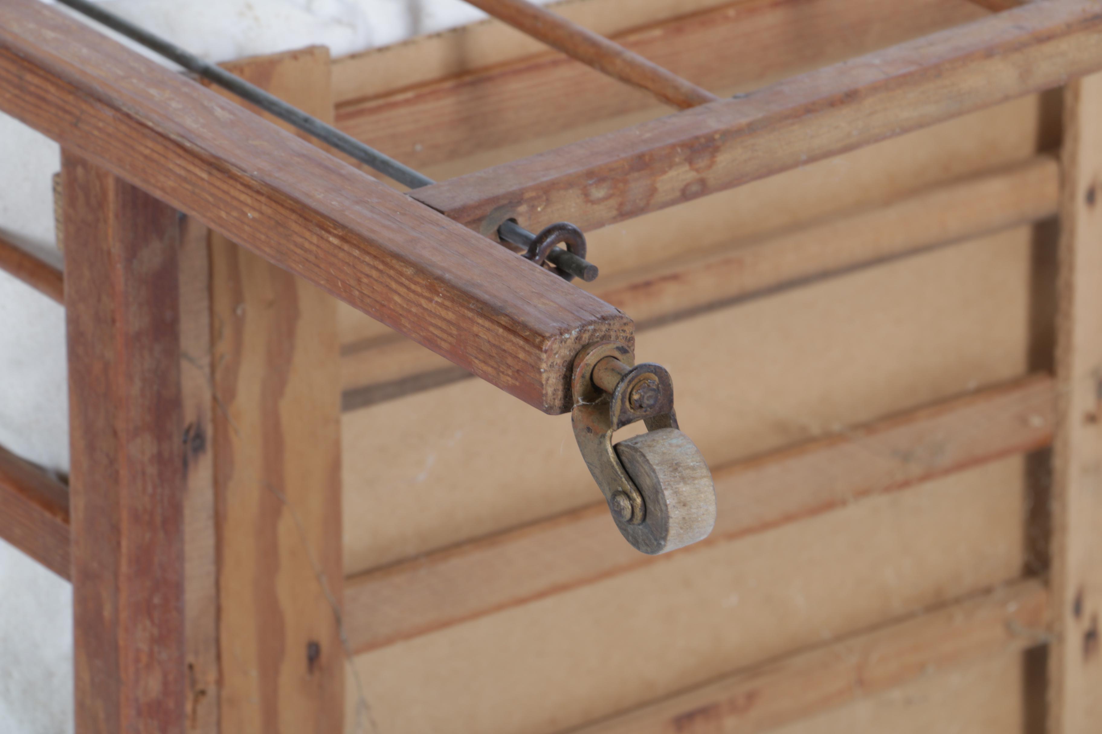 Circa 1950s Composition Baby Dolls with Wooden Toy Crib