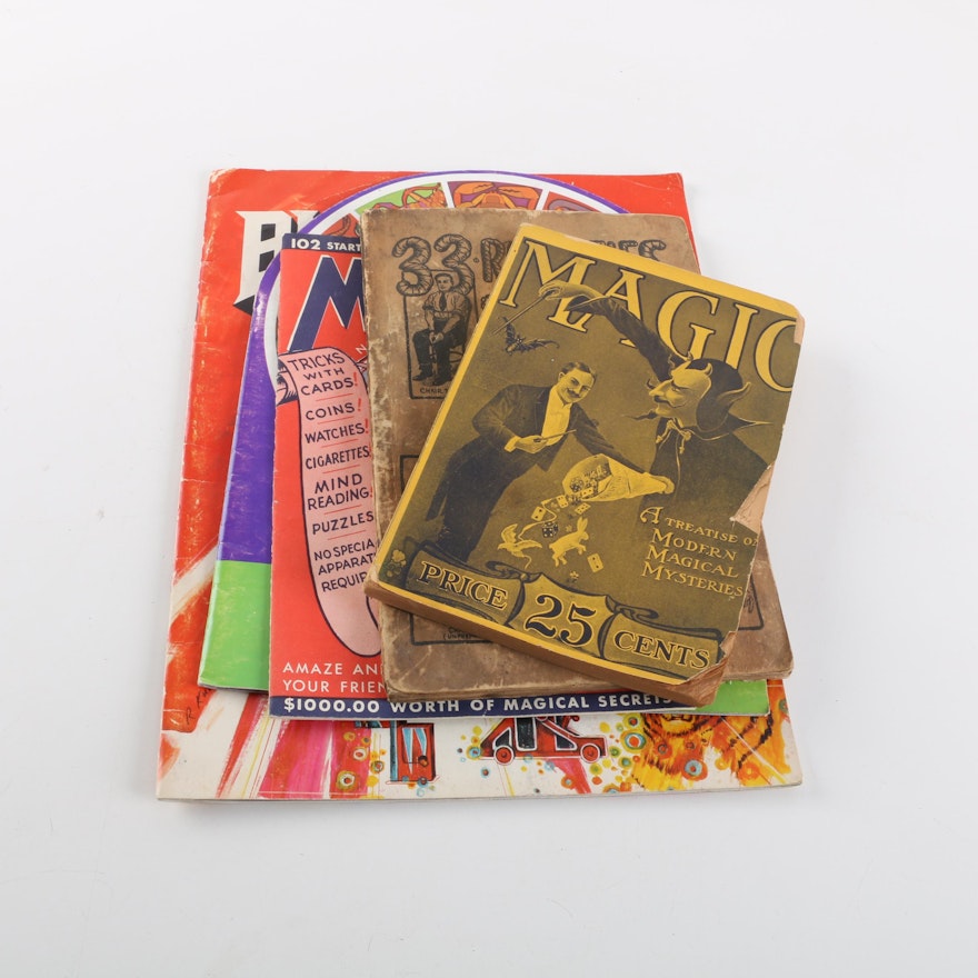 Vintage Magic Instruction Booklets with Blackstone and André Kole Programs