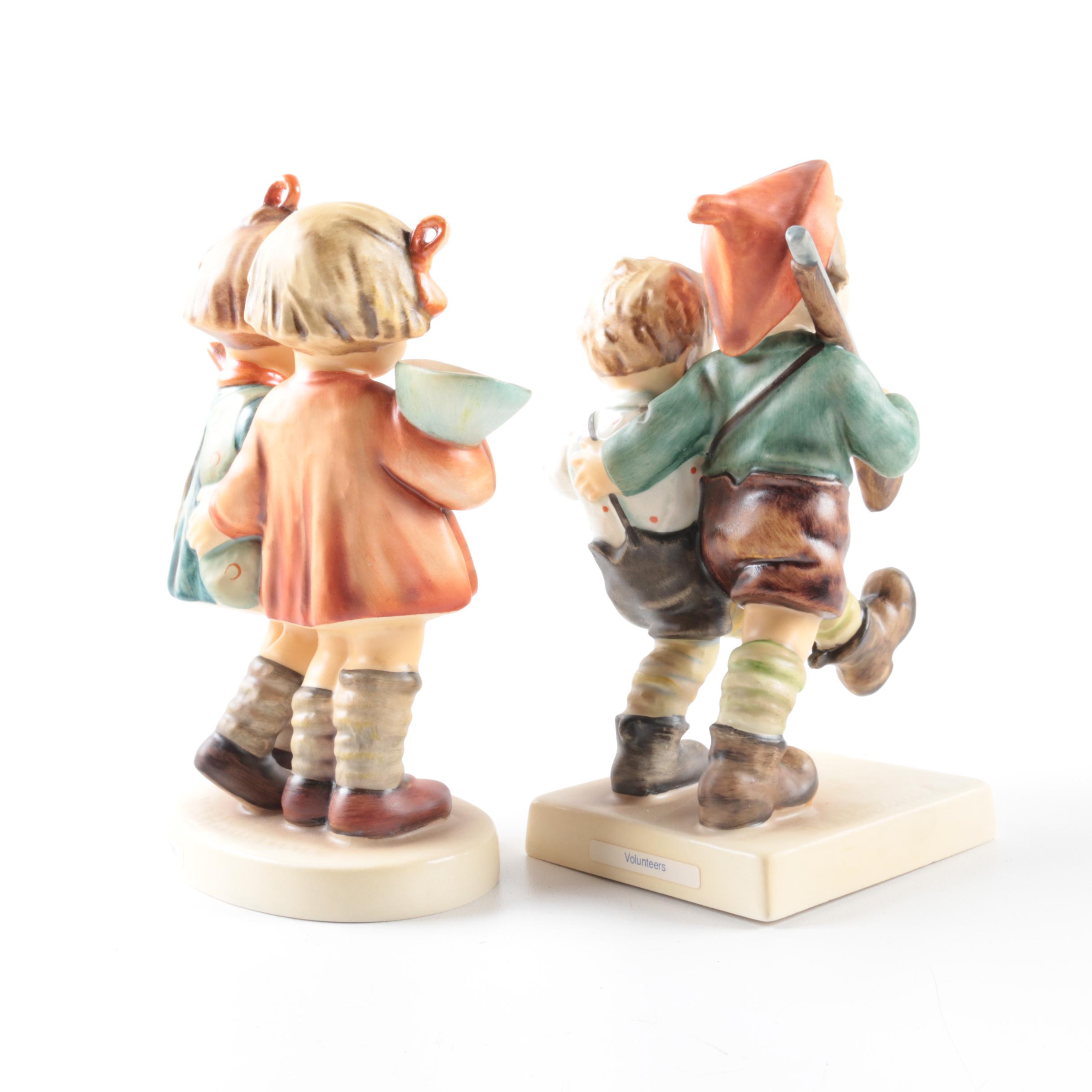 Hummel "Volunteers," "Book Worm," "Umbrella Boy" and More Porcelain Figurines