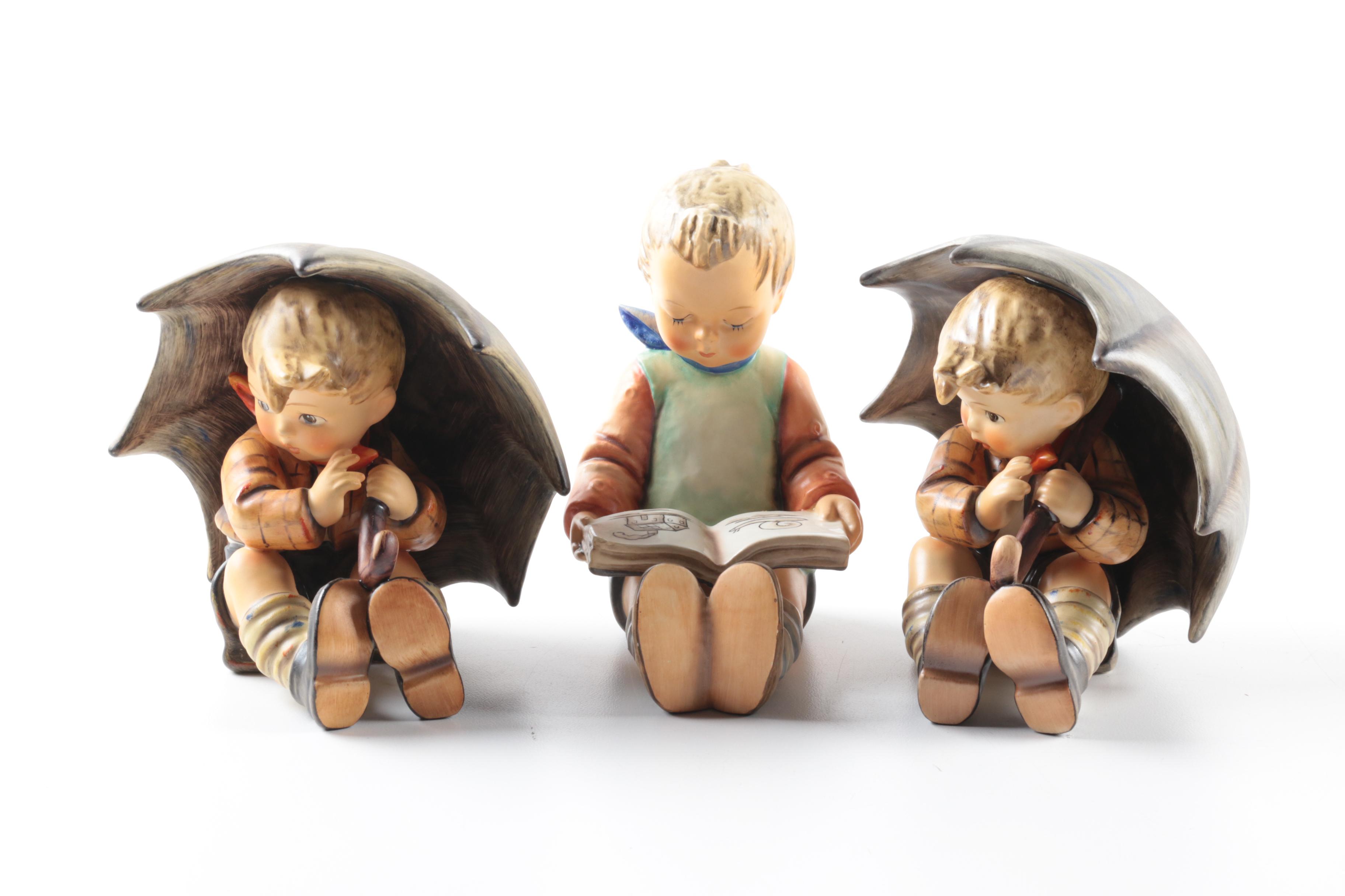 Hummel "Volunteers," "Book Worm," "Umbrella Boy" and More Porcelain Figurines