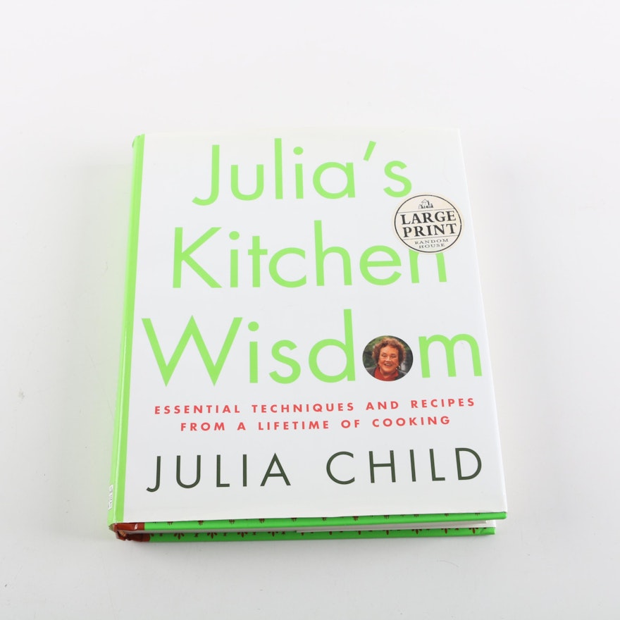 2000 First Large Print Edition of "Julia's Kitchen Wisdom" by Julia Child