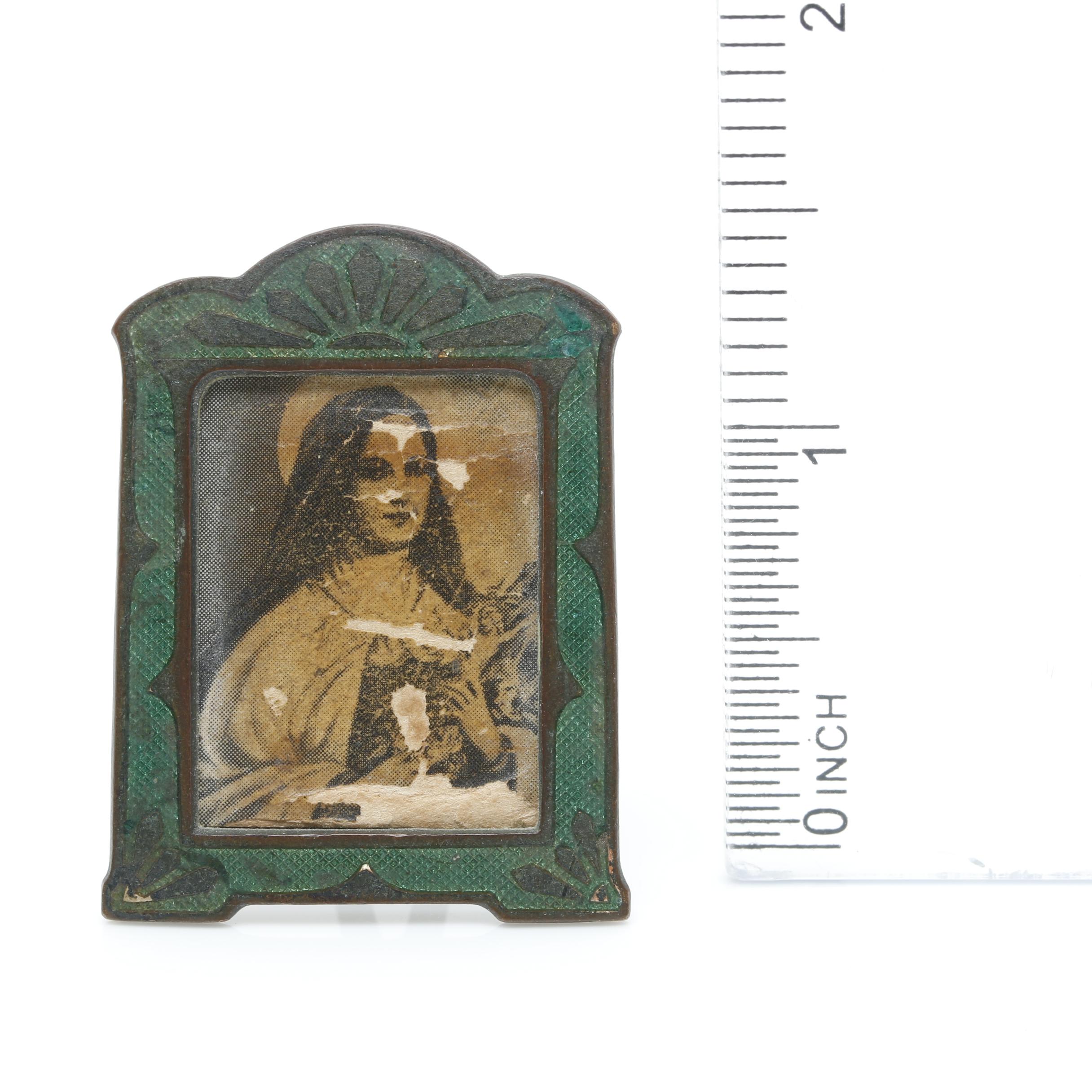 Costume Jewelry Selection Including Small Photo of a Nun