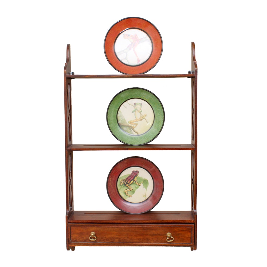 Tree Frog Plates and Plate Rack