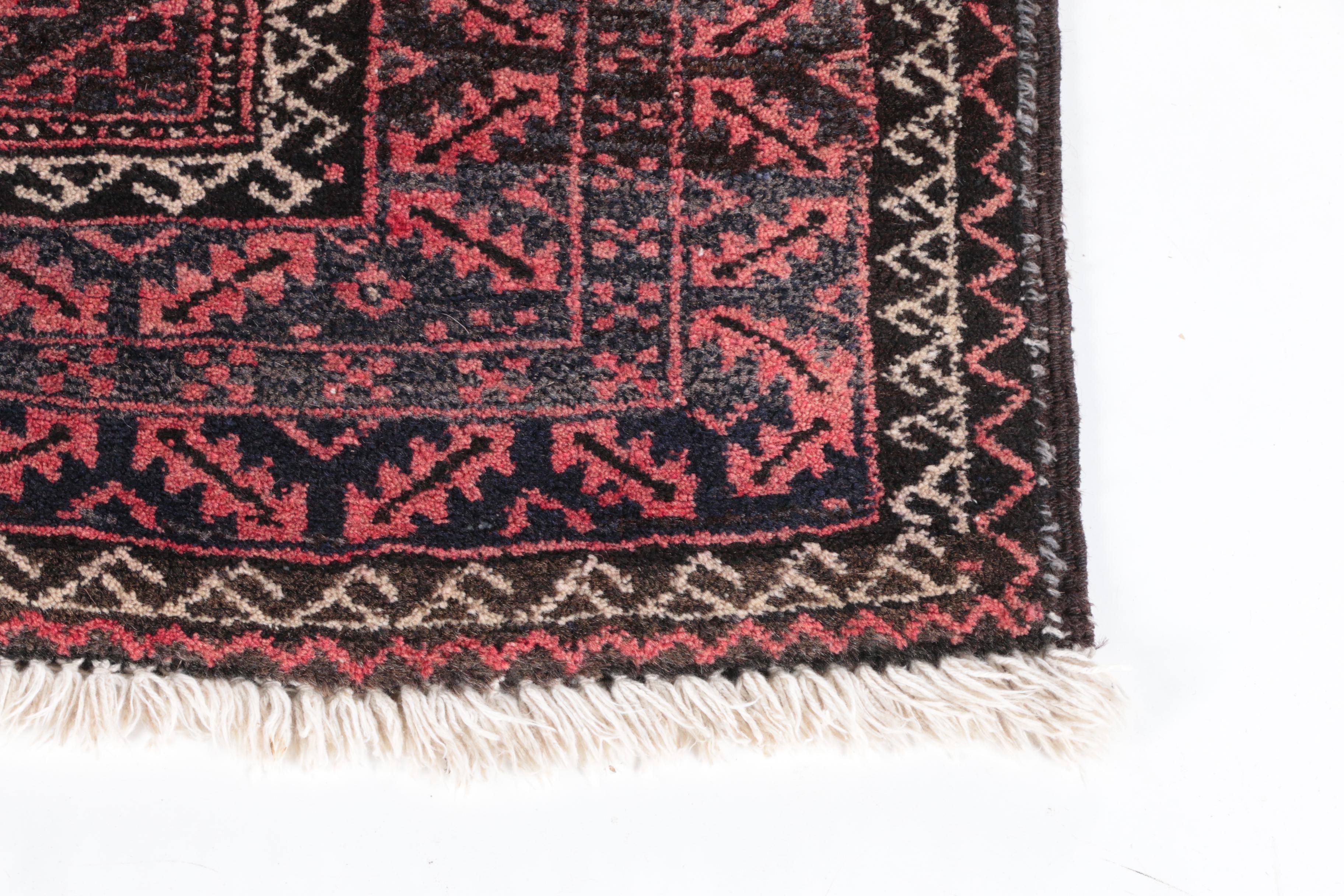 Hand-Knotted Turkmen Wool Area Rug