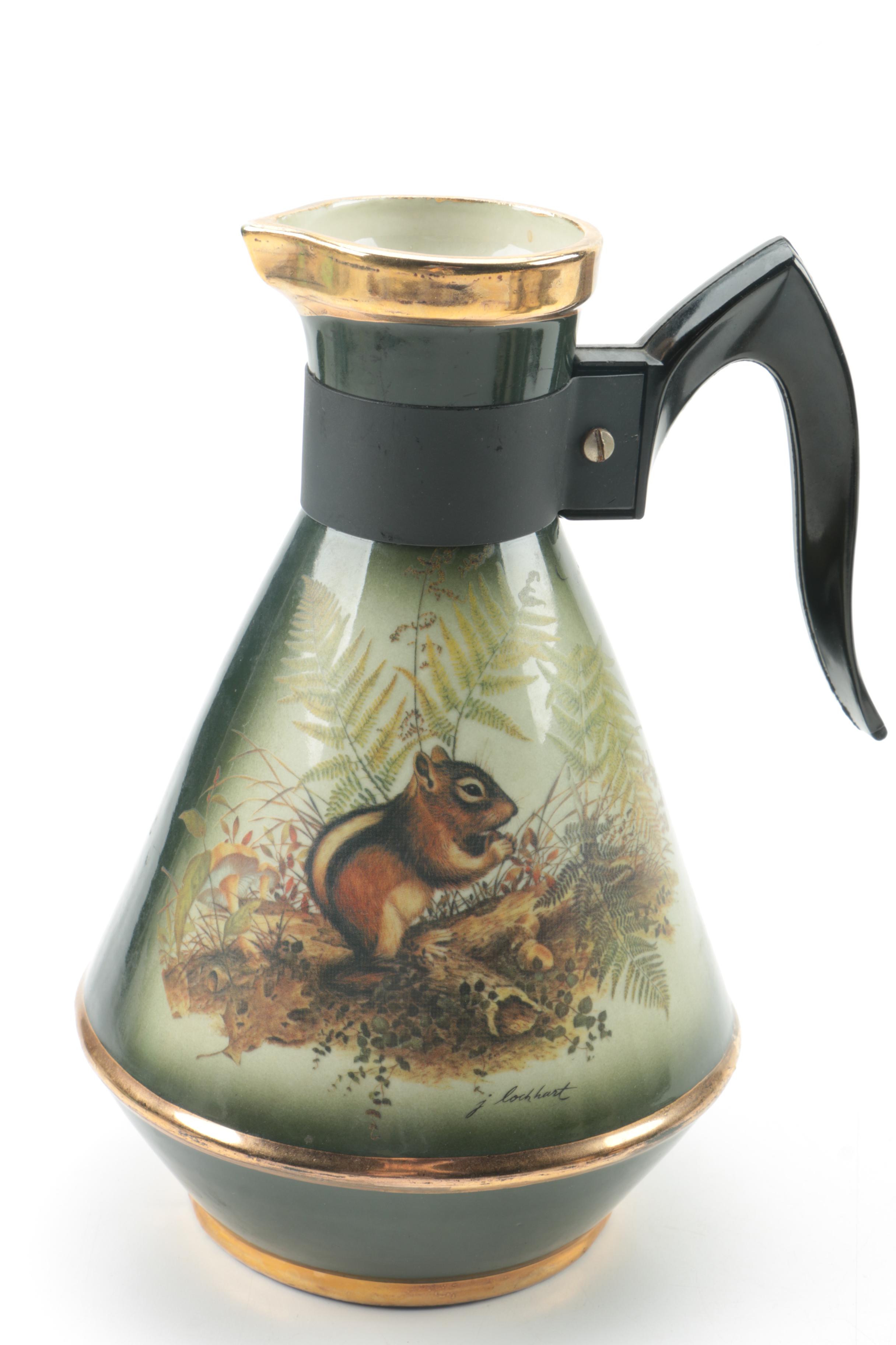 Vintage Jim Beam "Chipmunk" Ceramic Carafe and Mugs