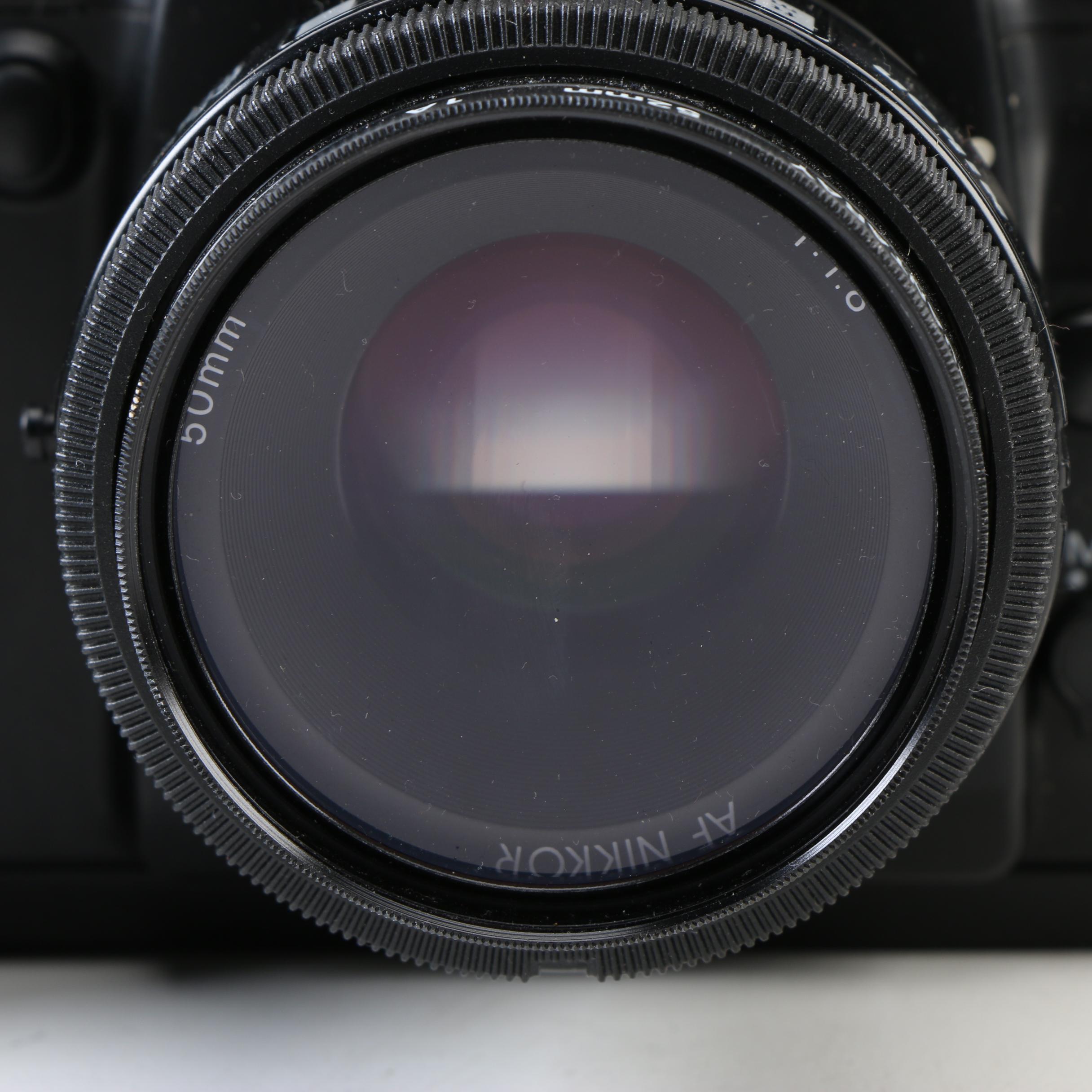 Vintage Nikon N4004 35mm SLR Camera with Accessories