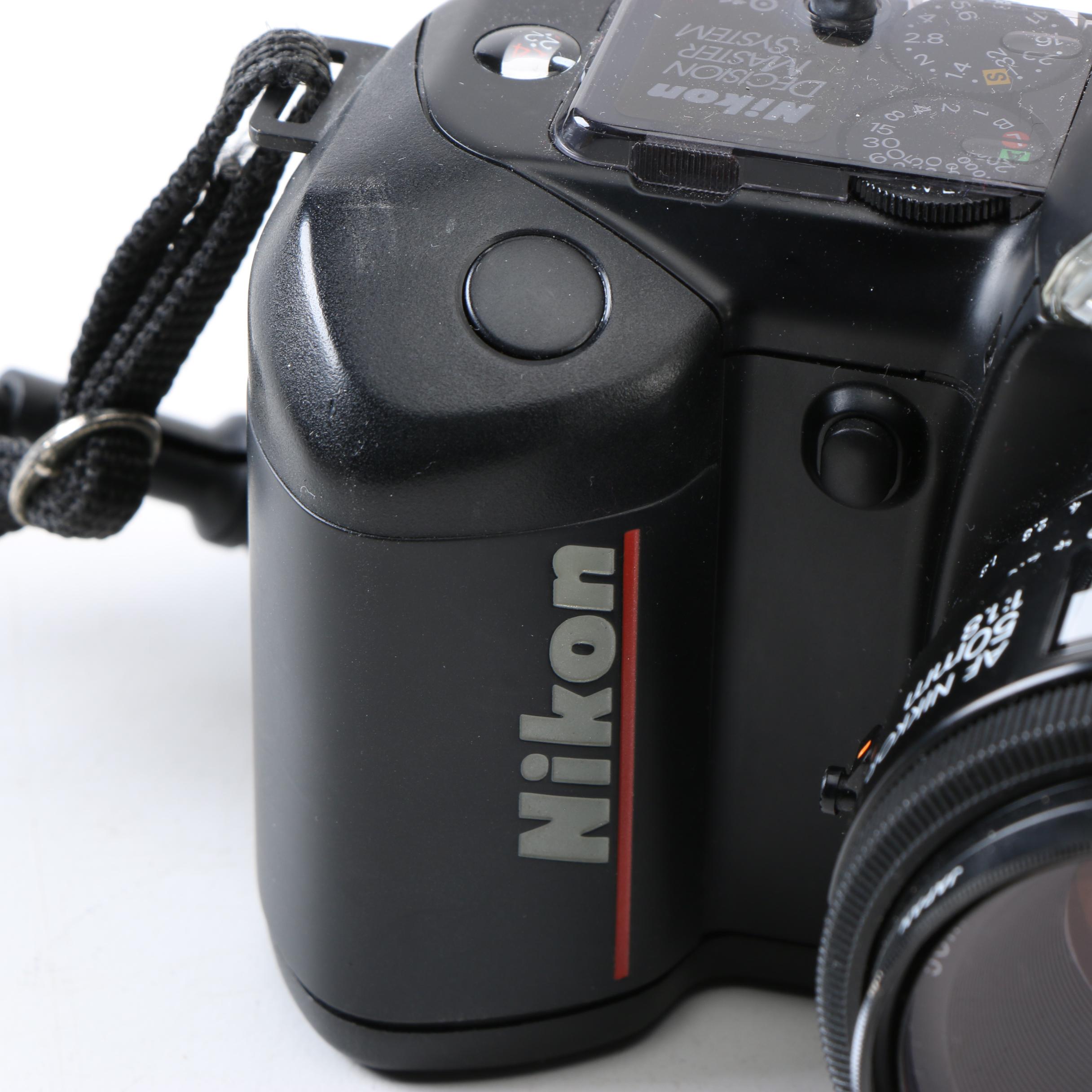 Vintage Nikon N4004 35mm SLR Camera with Accessories