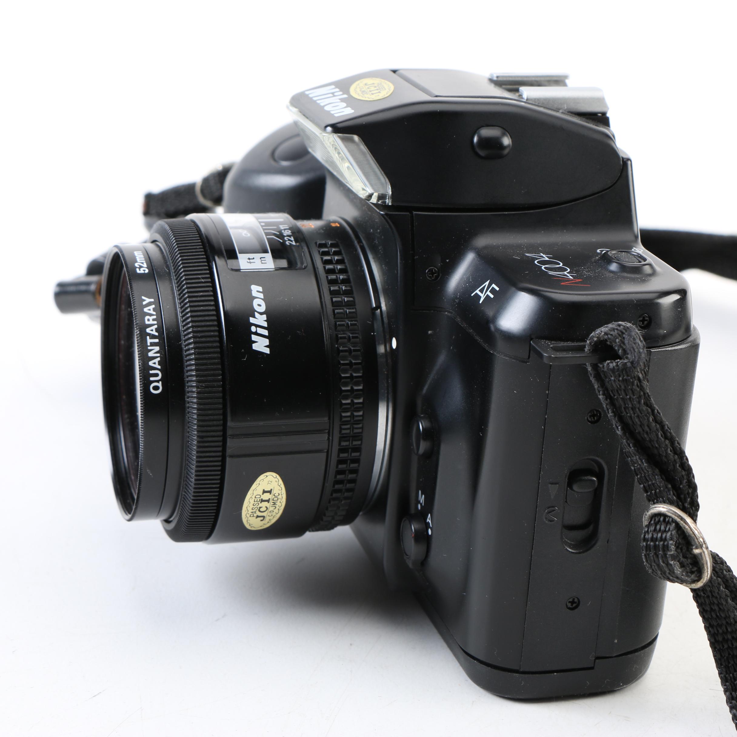 Vintage Nikon N4004 35mm SLR Camera with Accessories