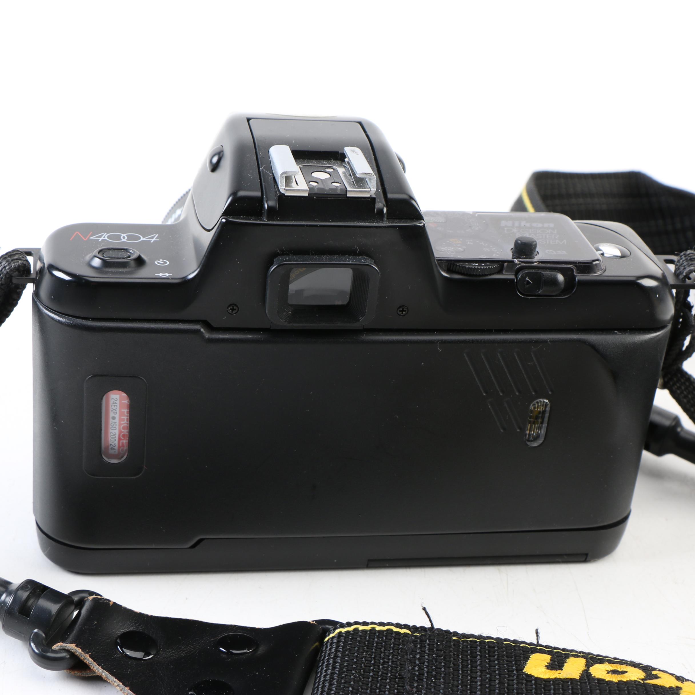 Vintage Nikon N4004 35mm SLR Camera with Accessories