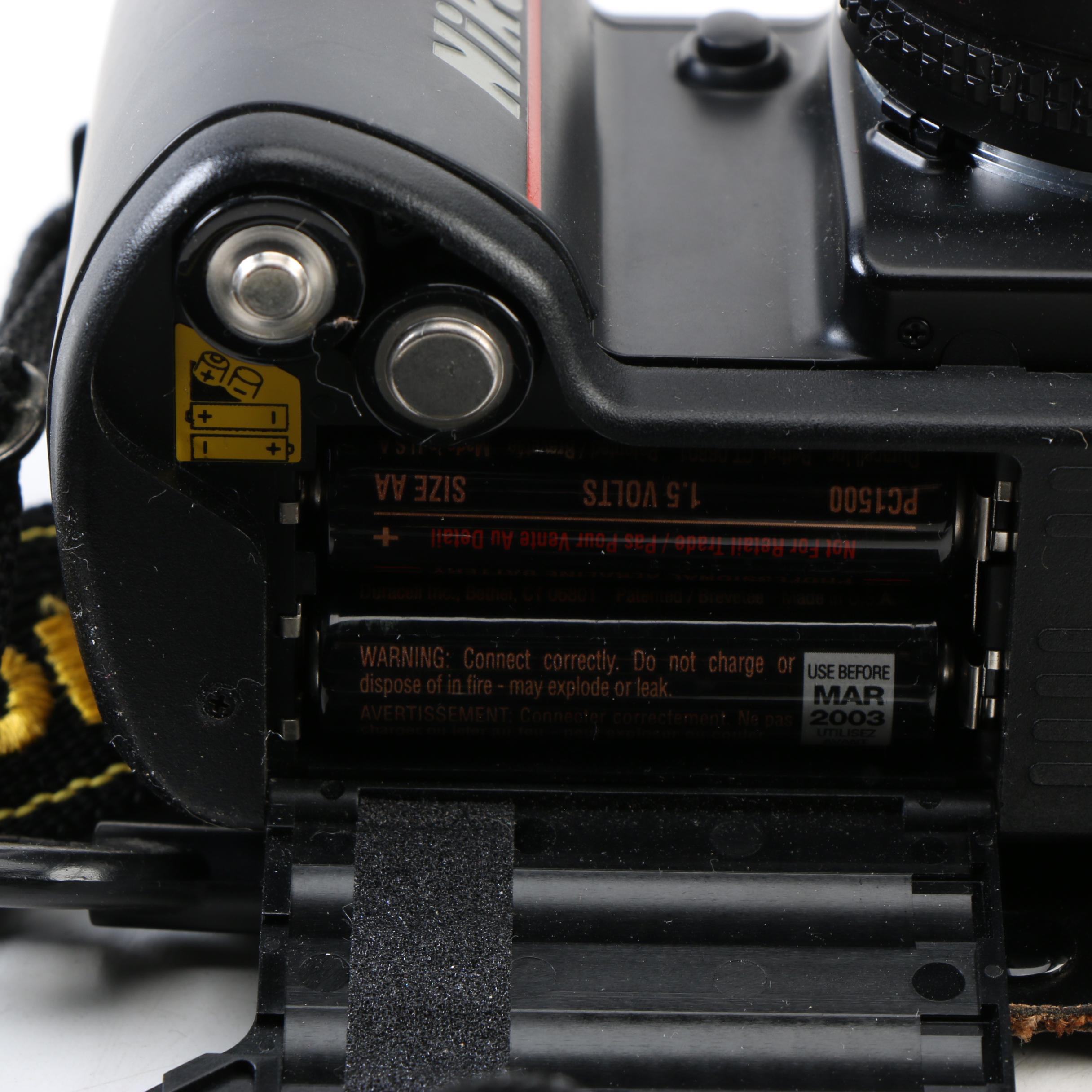 Vintage Nikon N4004 35mm SLR Camera with Accessories