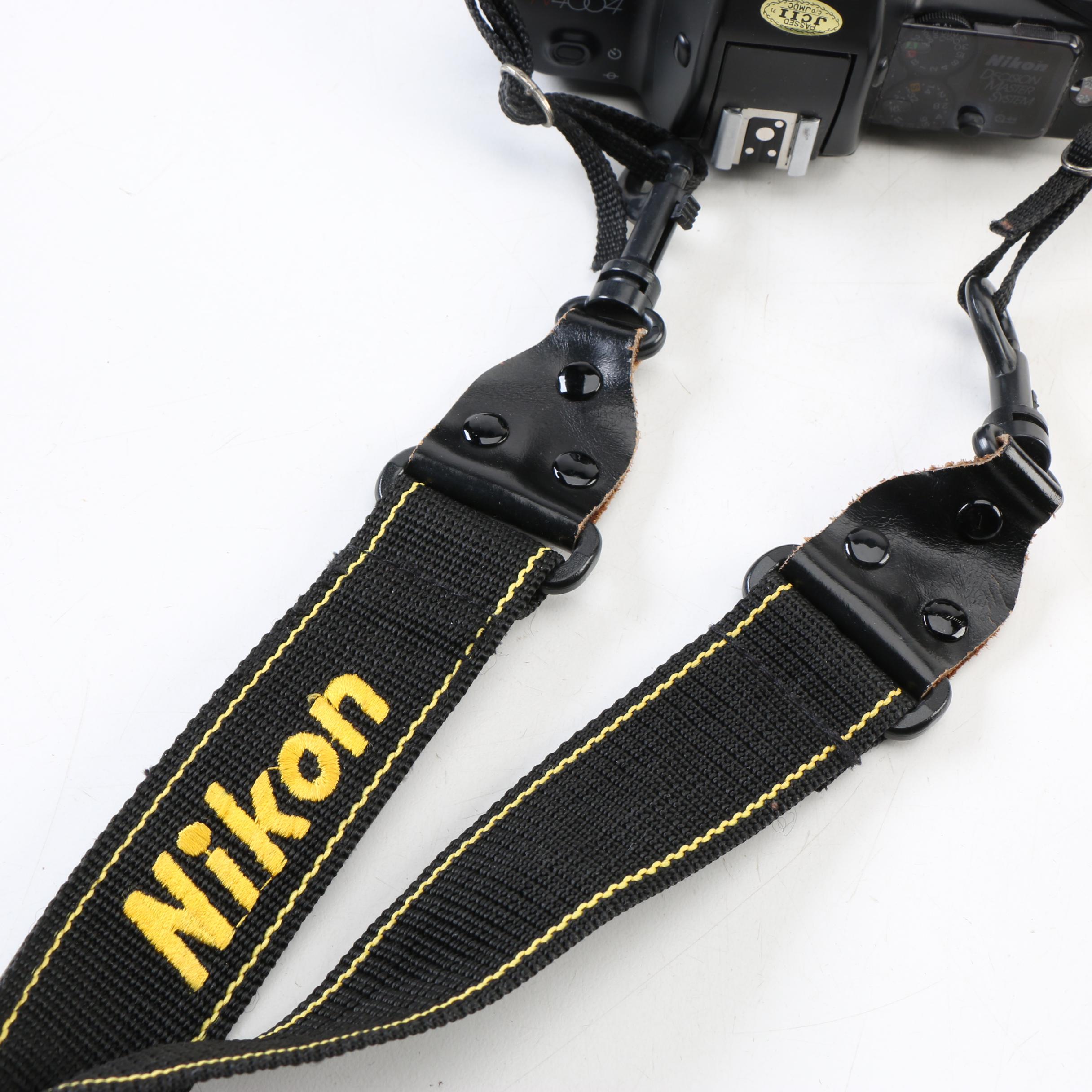 Vintage Nikon N4004 35mm SLR Camera with Accessories