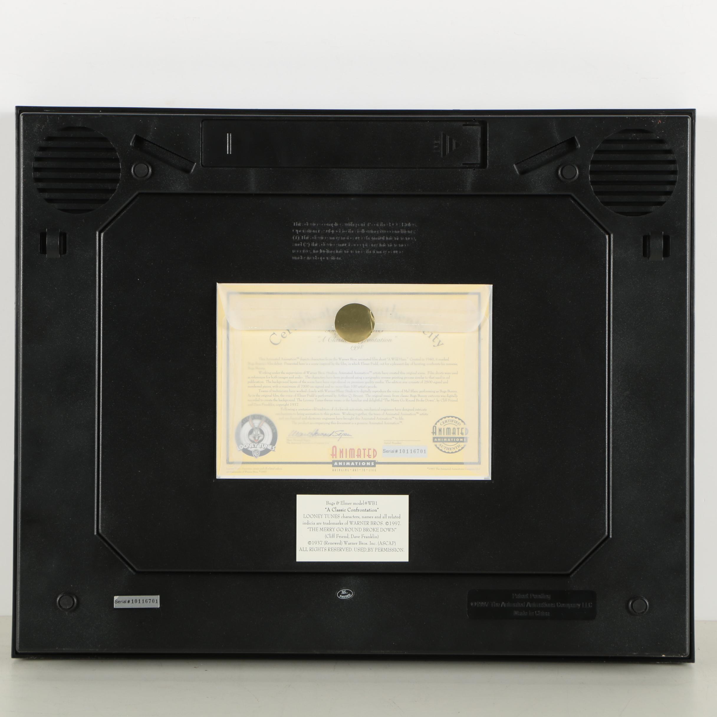 Bugs Bunny & Elmer Fudd Electronic Animation Cel "A Classic Confrontation"