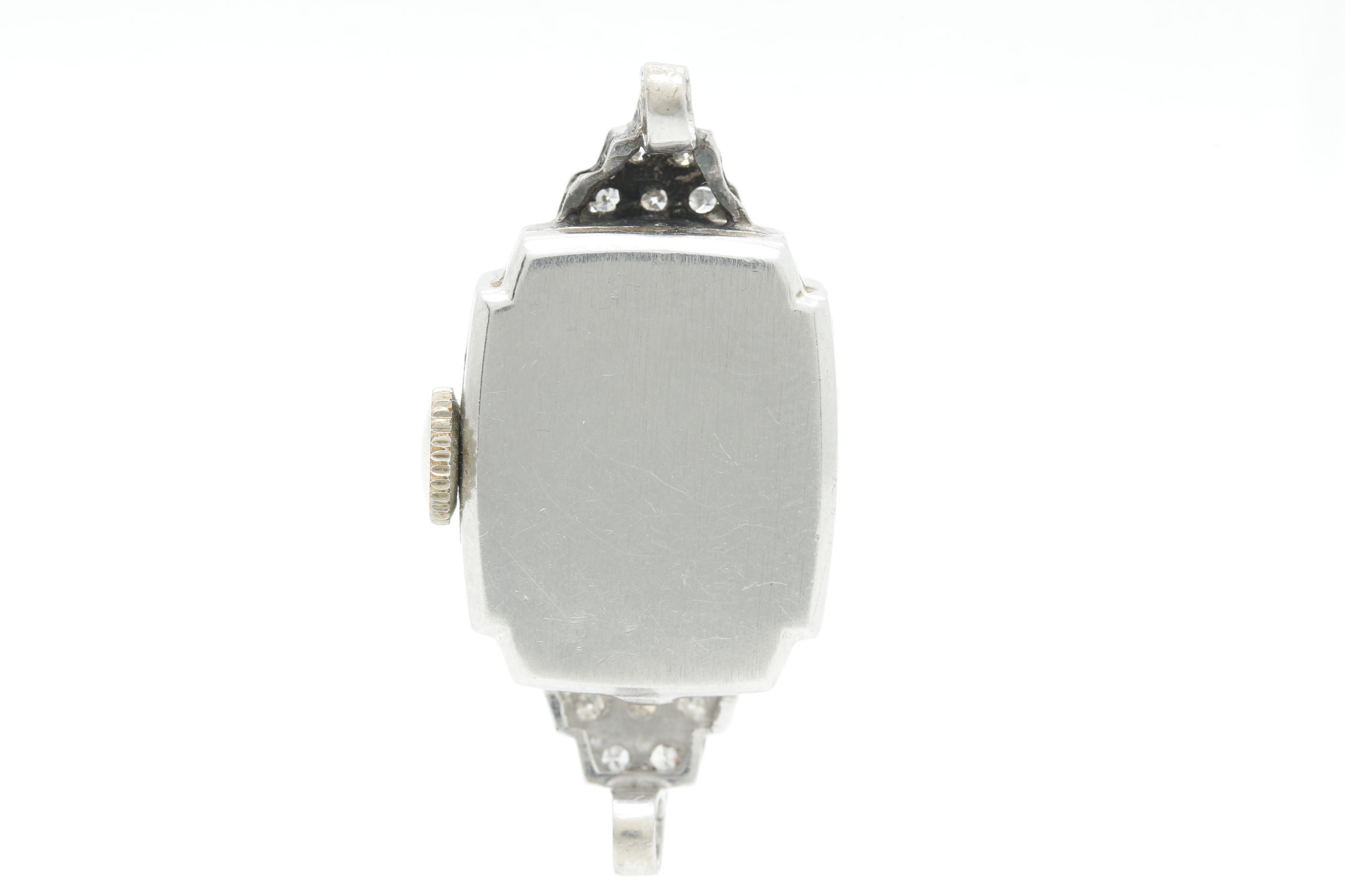 Vintage Raymond Watch Co. Platinum and Diamond Watch