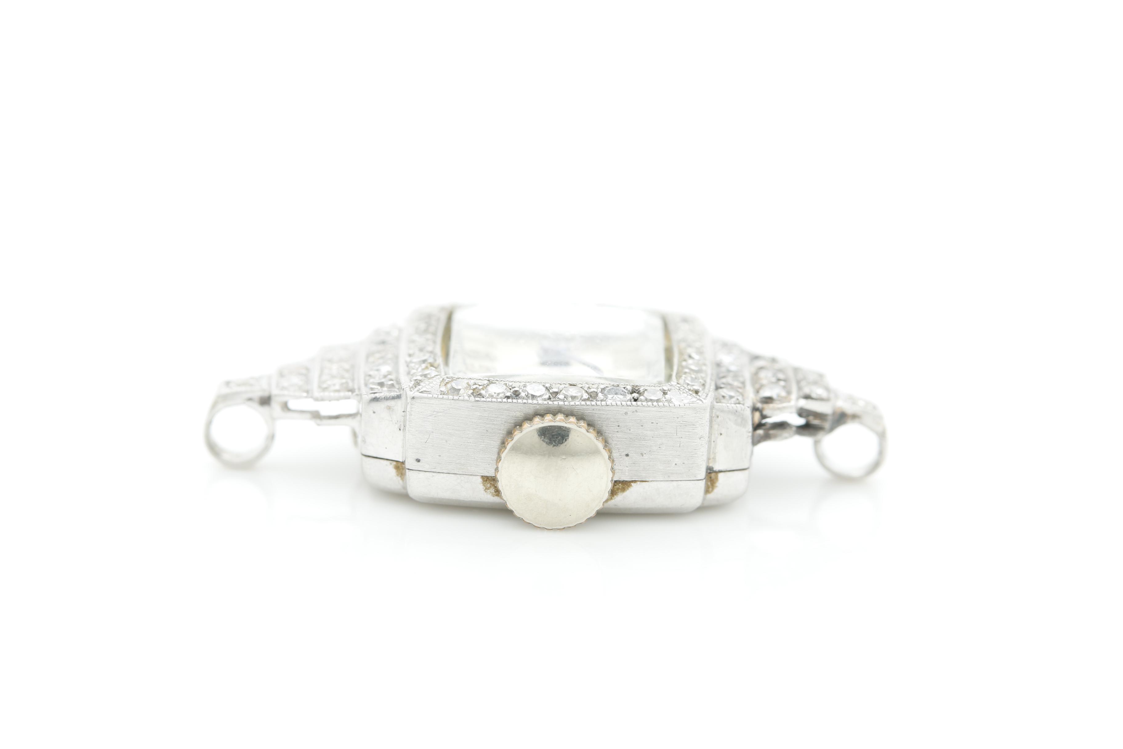 Vintage Raymond Watch Co. Platinum and Diamond Watch