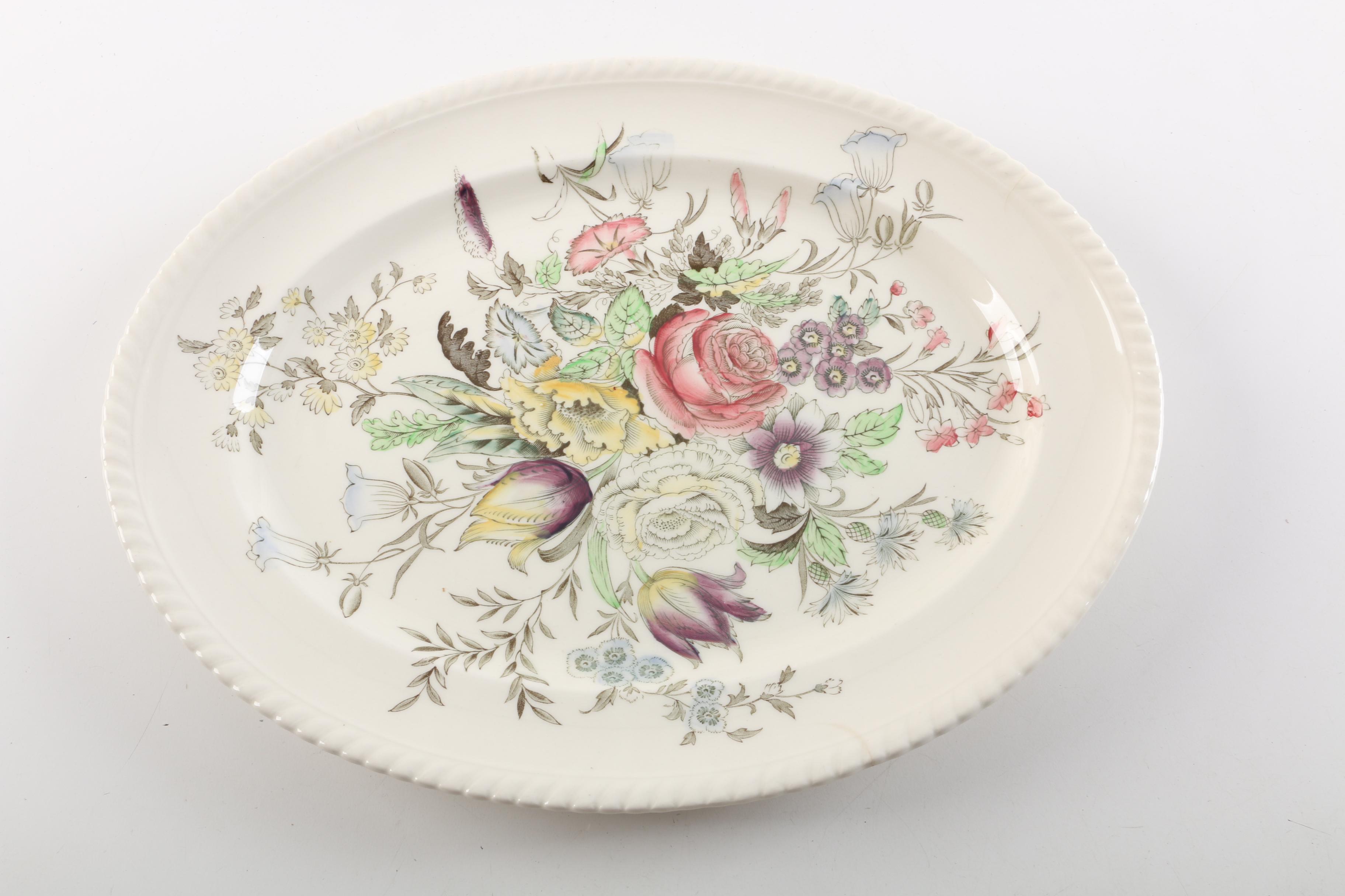 Vintage Johnson Brothers "Garden Bouquet" Windsor Ware Platters
