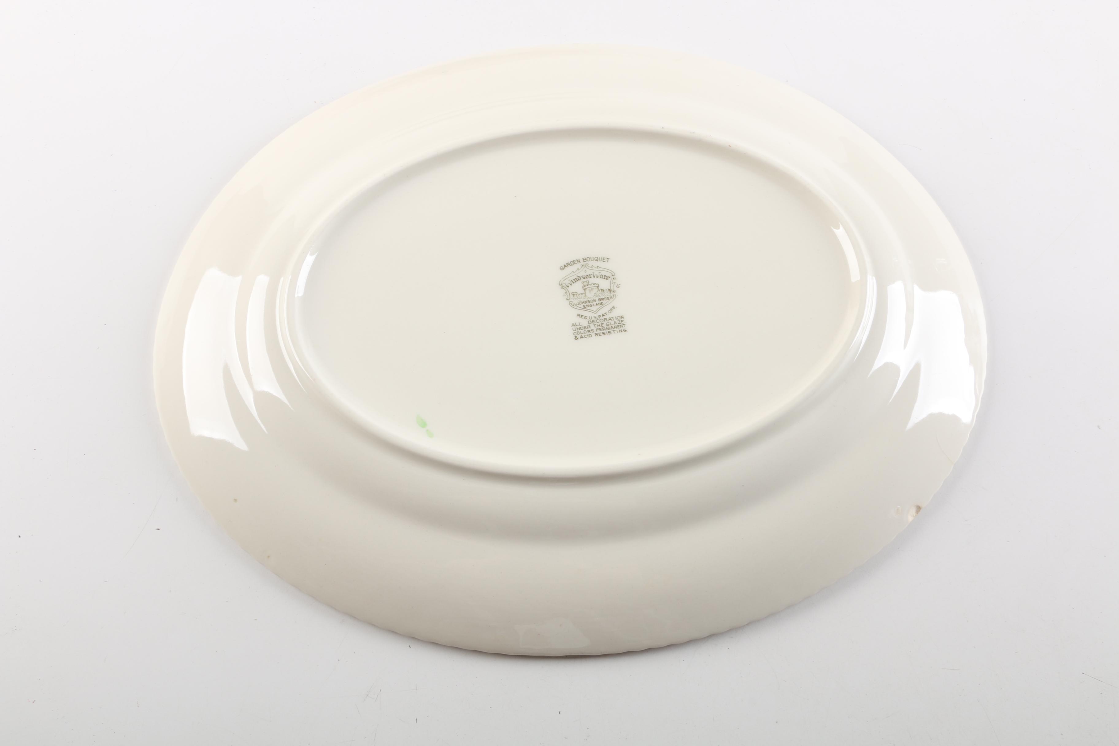 Vintage Johnson Brothers "Garden Bouquet" Windsor Ware Platters