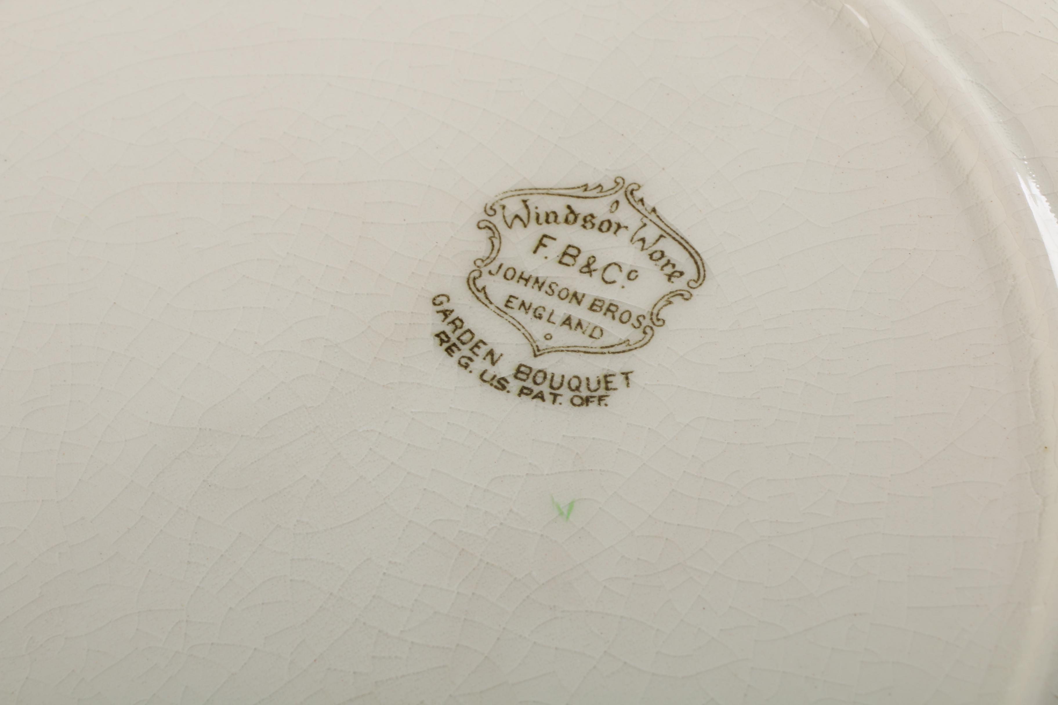 Vintage Johnson Brothers "Garden Bouquet" Windsor Ware Platters