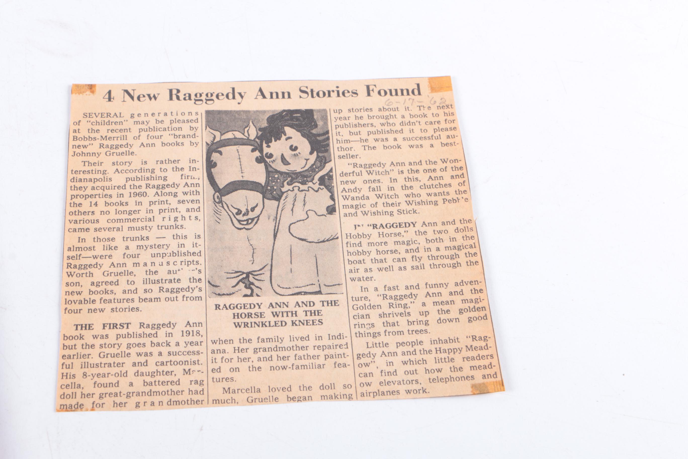 1920s "Raggedy Ann" Book Collection by Johnny Gruelle