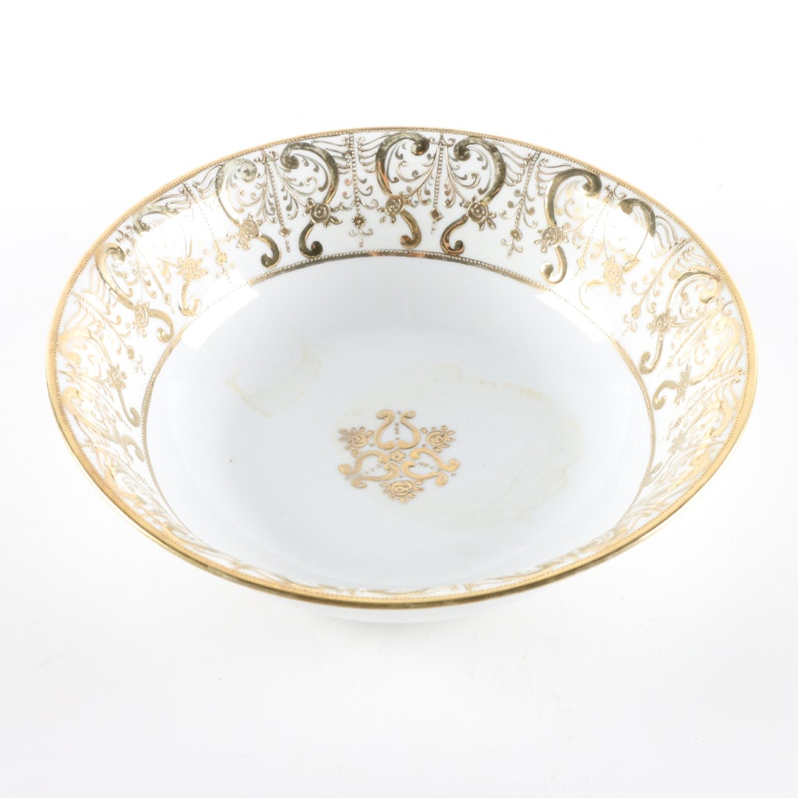 Nippon Hand-Painted Gilded Porcelain Bowl
