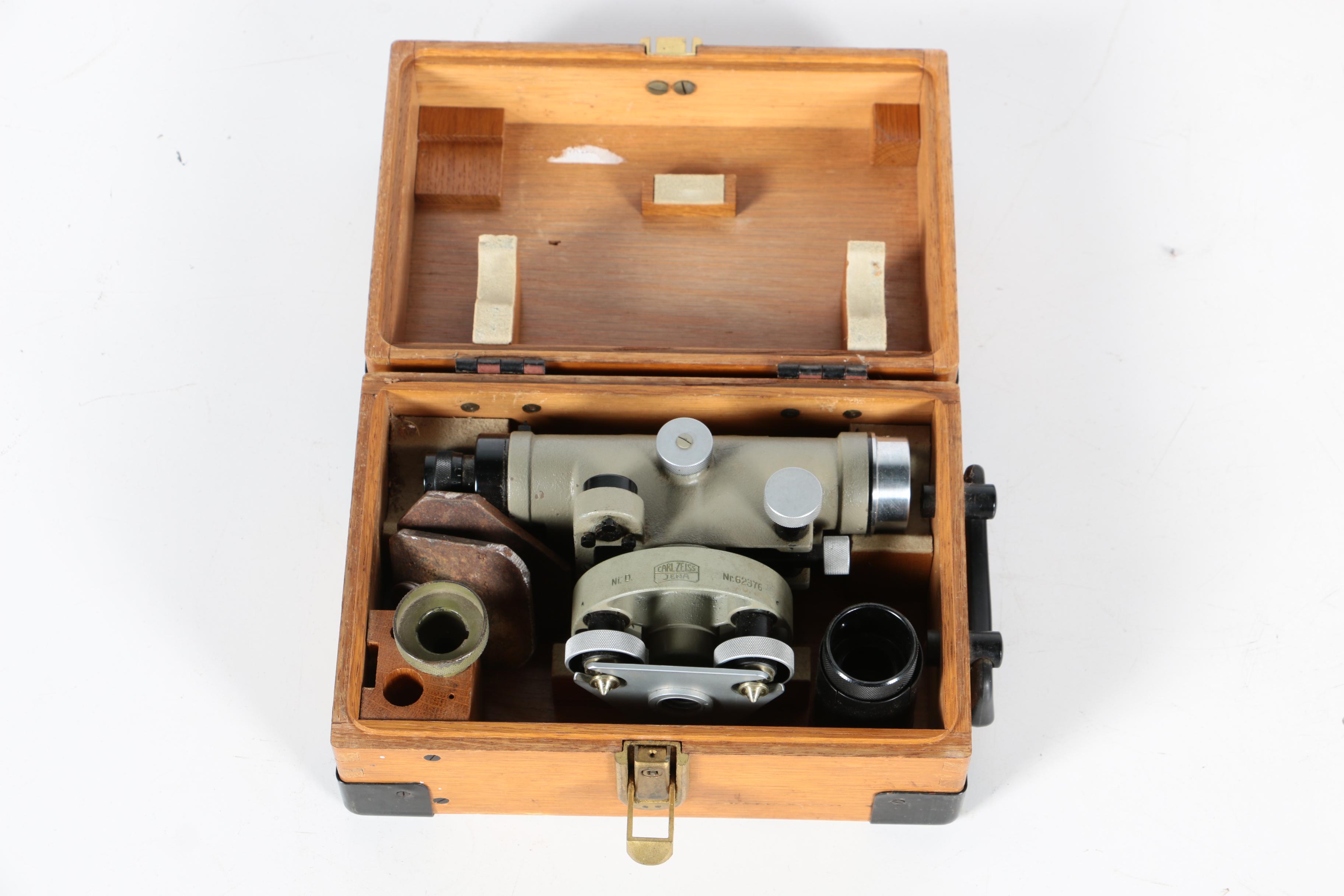 Vintage Surveying Transit Levels With Tripod, Including Carl Zeiss Jena