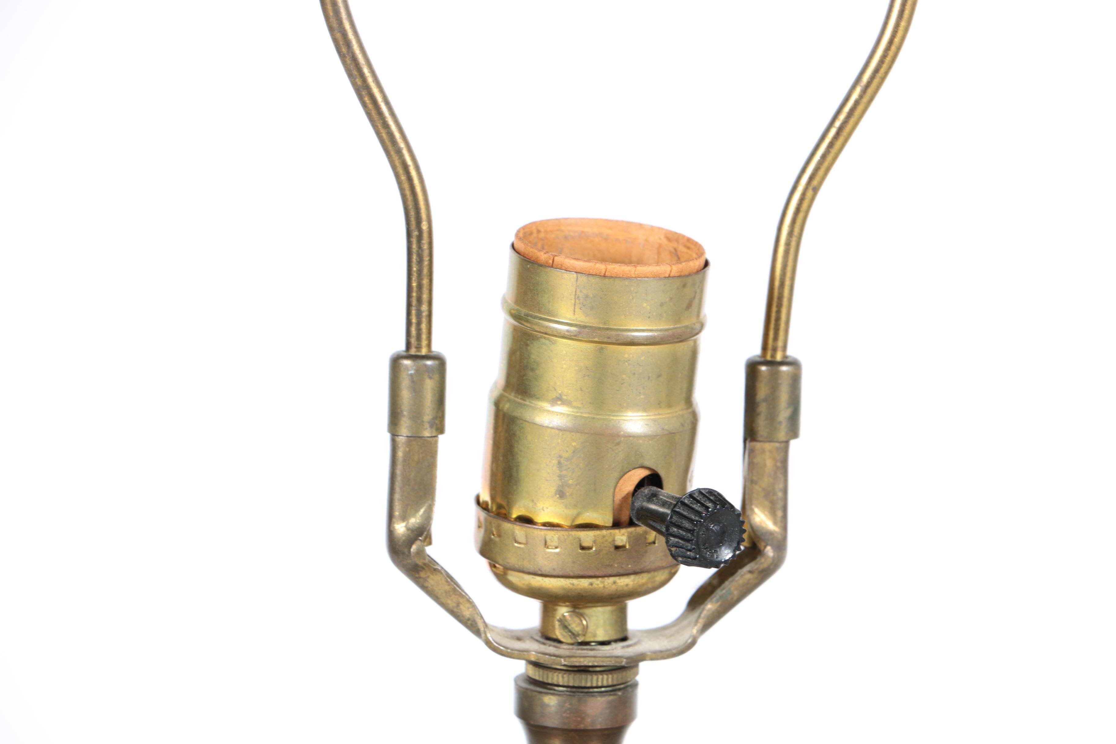 Vintage Neoclassical Marble and Brass Table Lamps