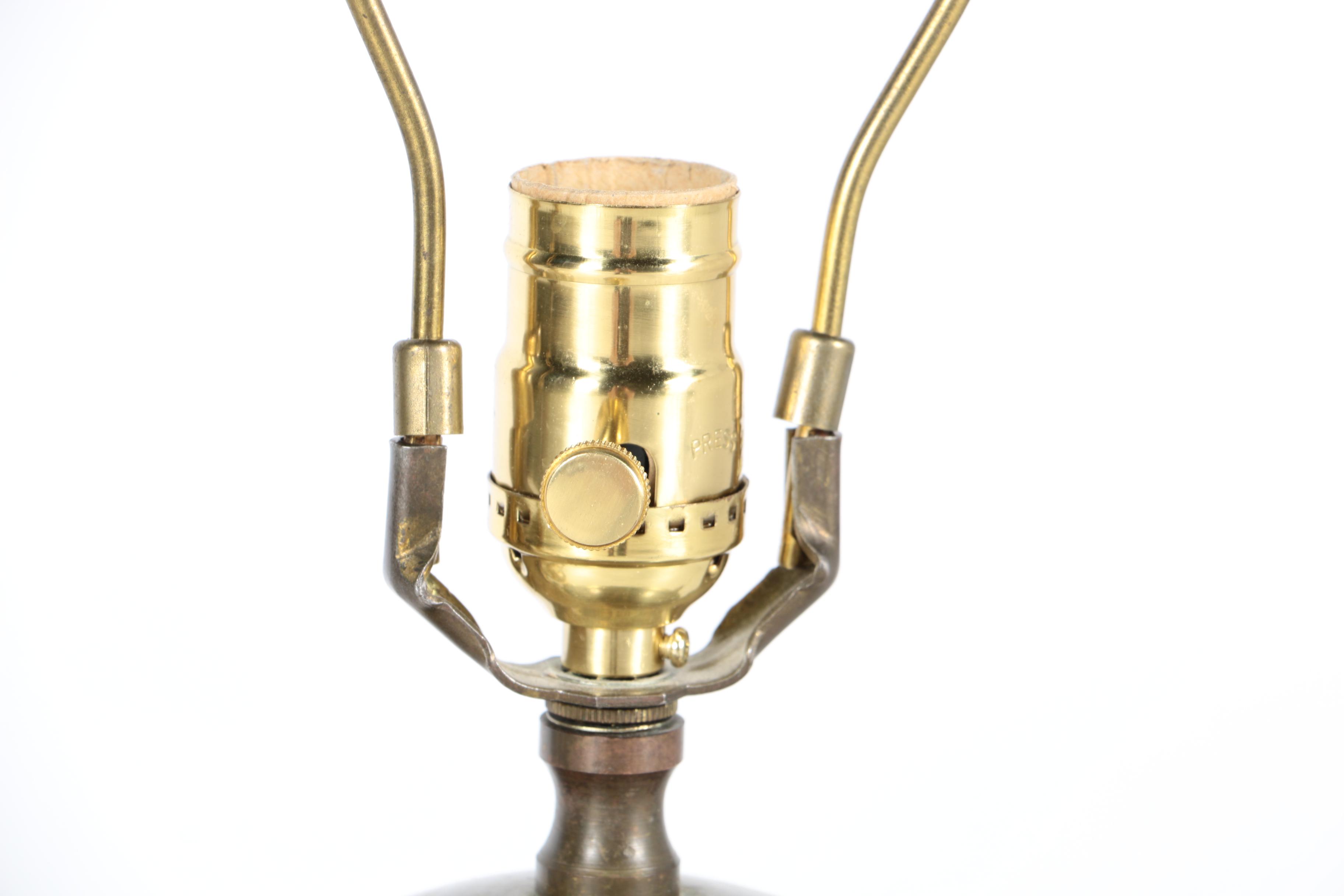 Vintage Neoclassical Marble and Brass Table Lamps