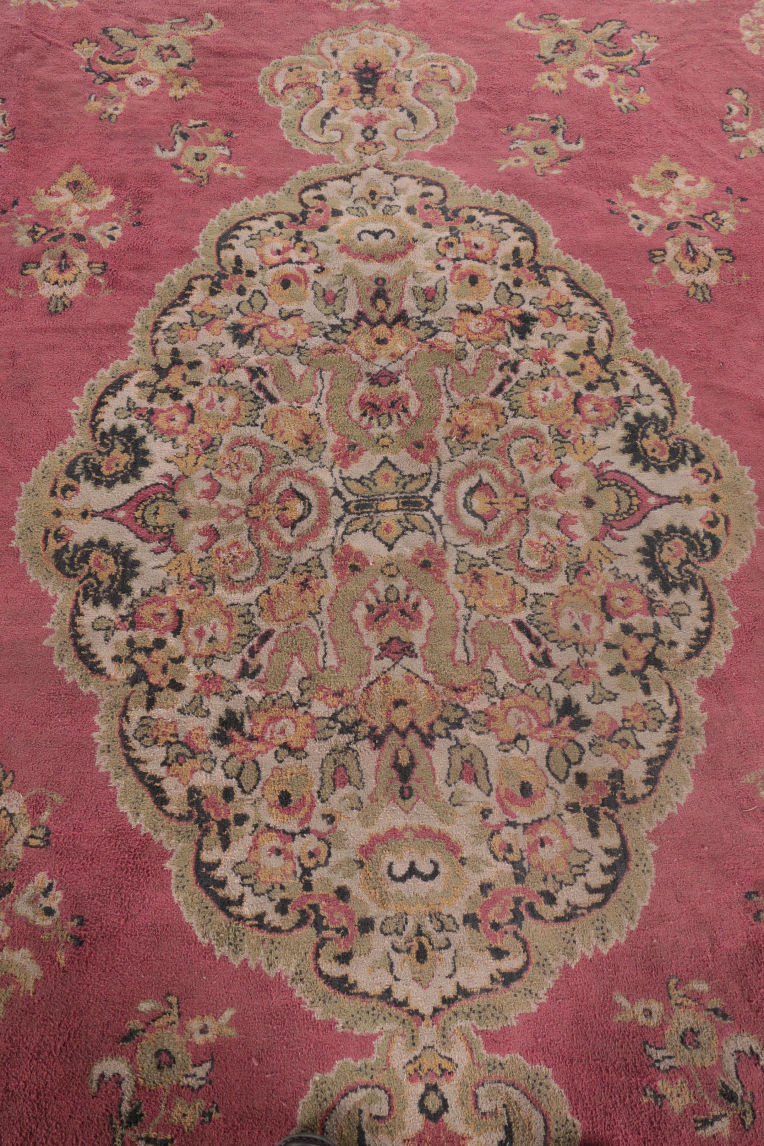 Vintage Power-Loomed Persian-Style Room Size Rug