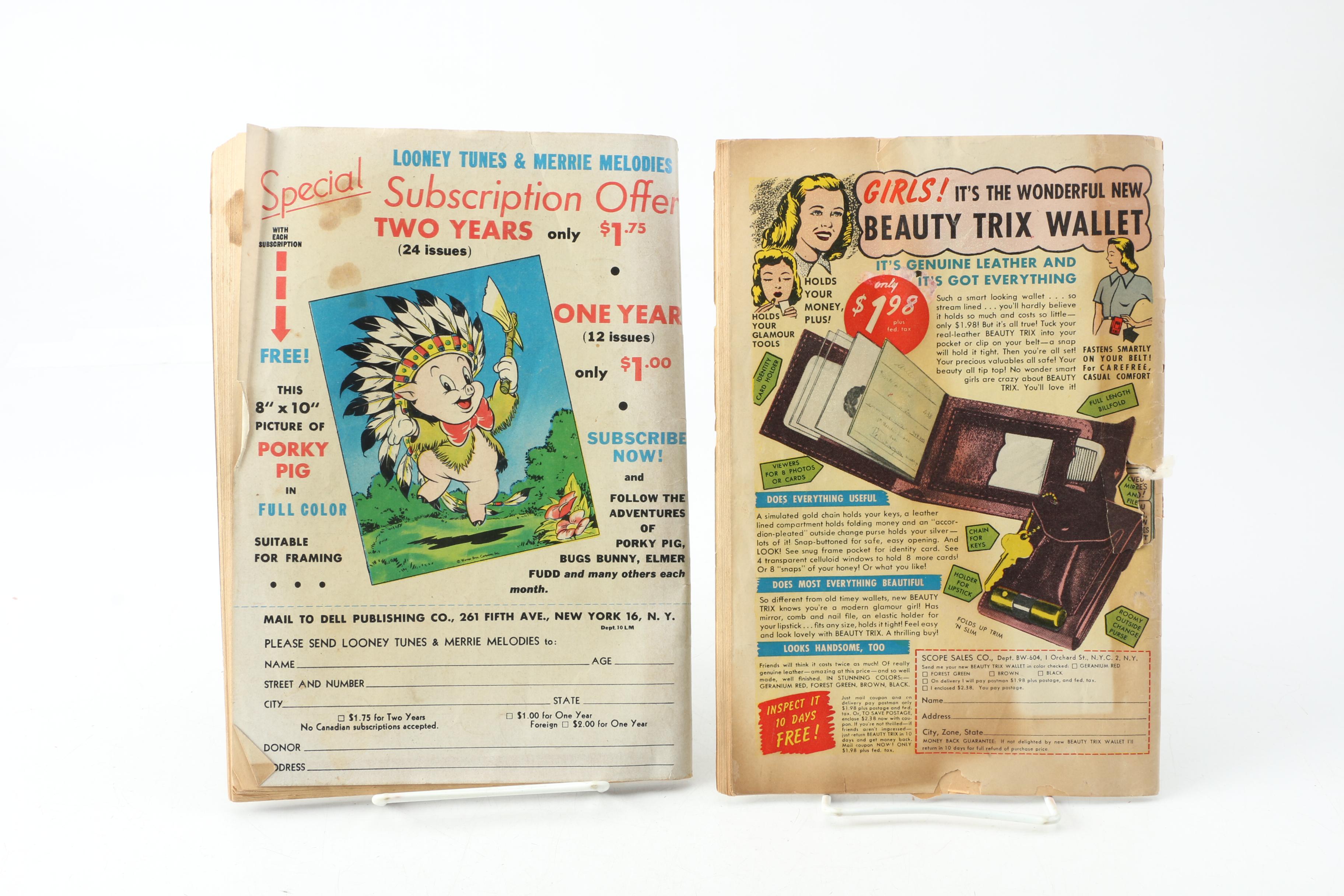 Golden Age Comics with 1946 "Funny Stuff Wheaties Giveaway"