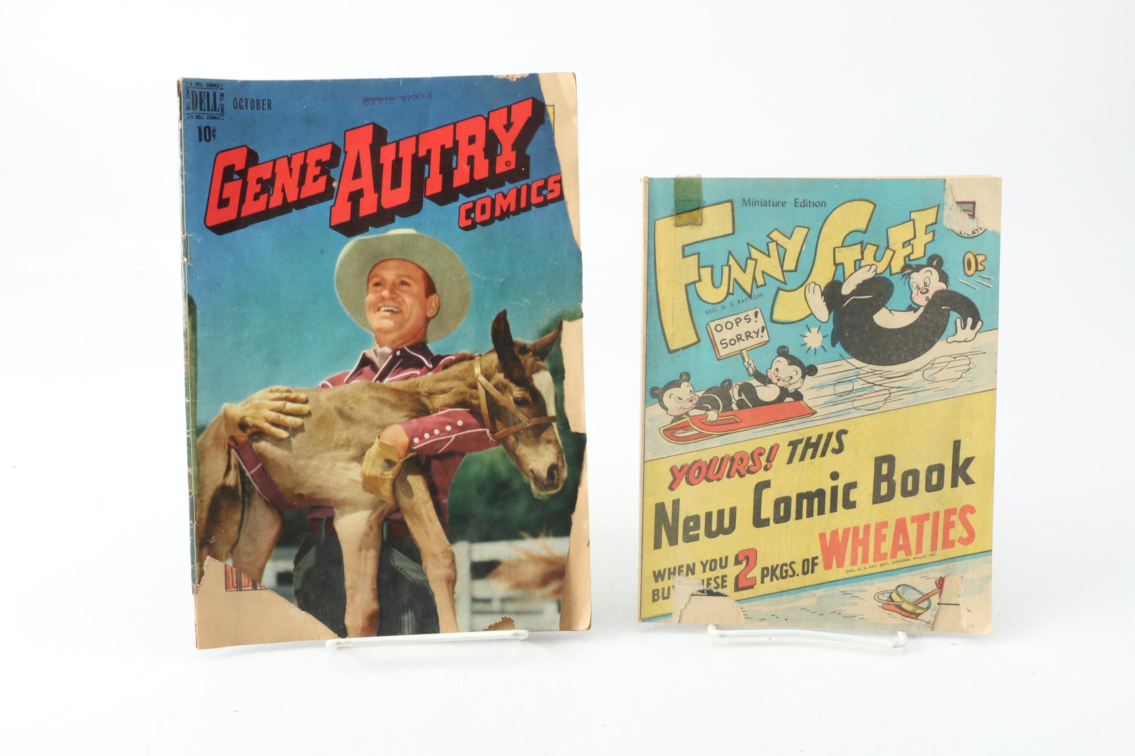 Golden Age Comics with 1946 "Funny Stuff Wheaties Giveaway"