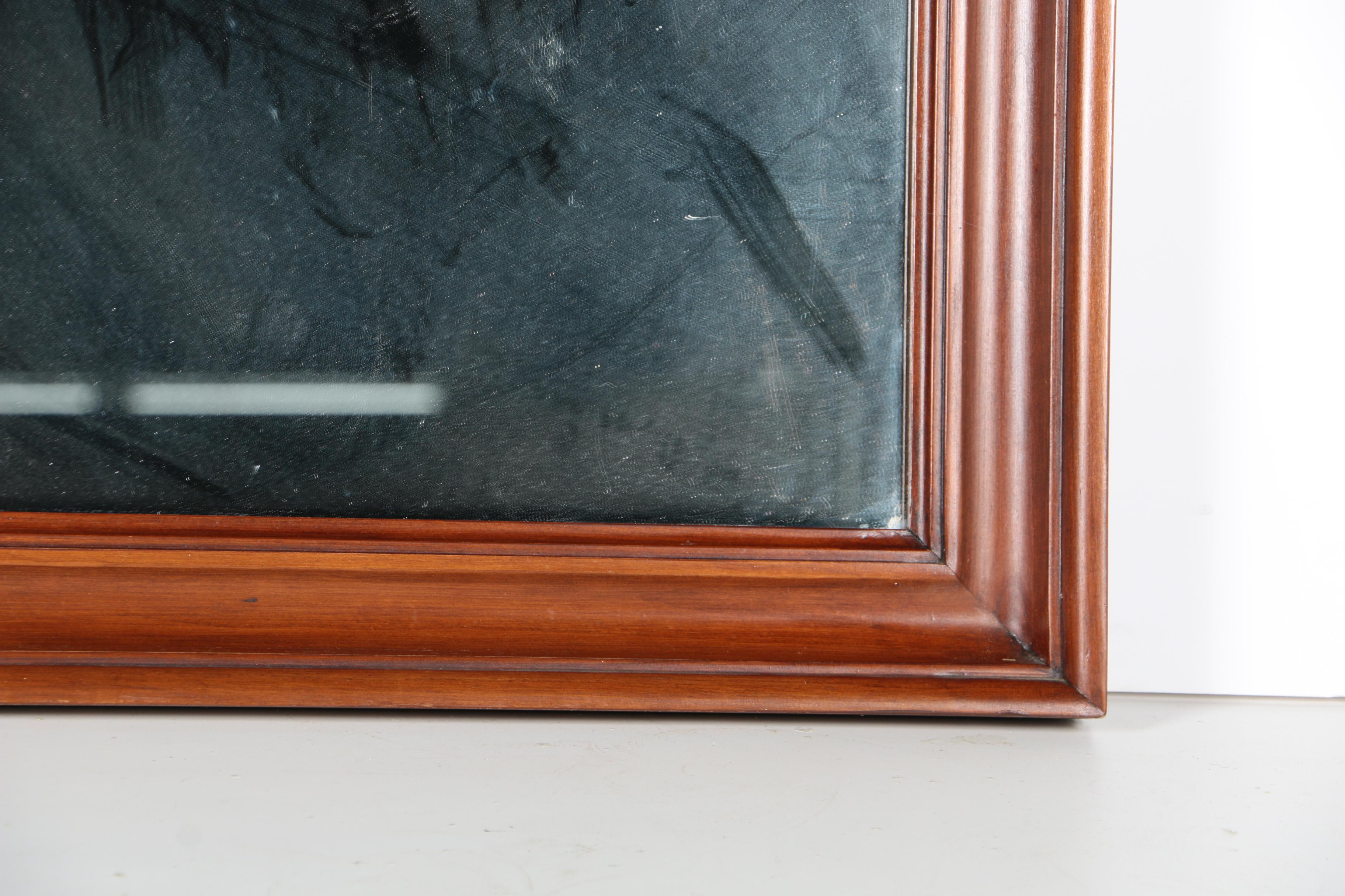 Henkel-Harris Black Cherry Wood Framed Wall Mirror