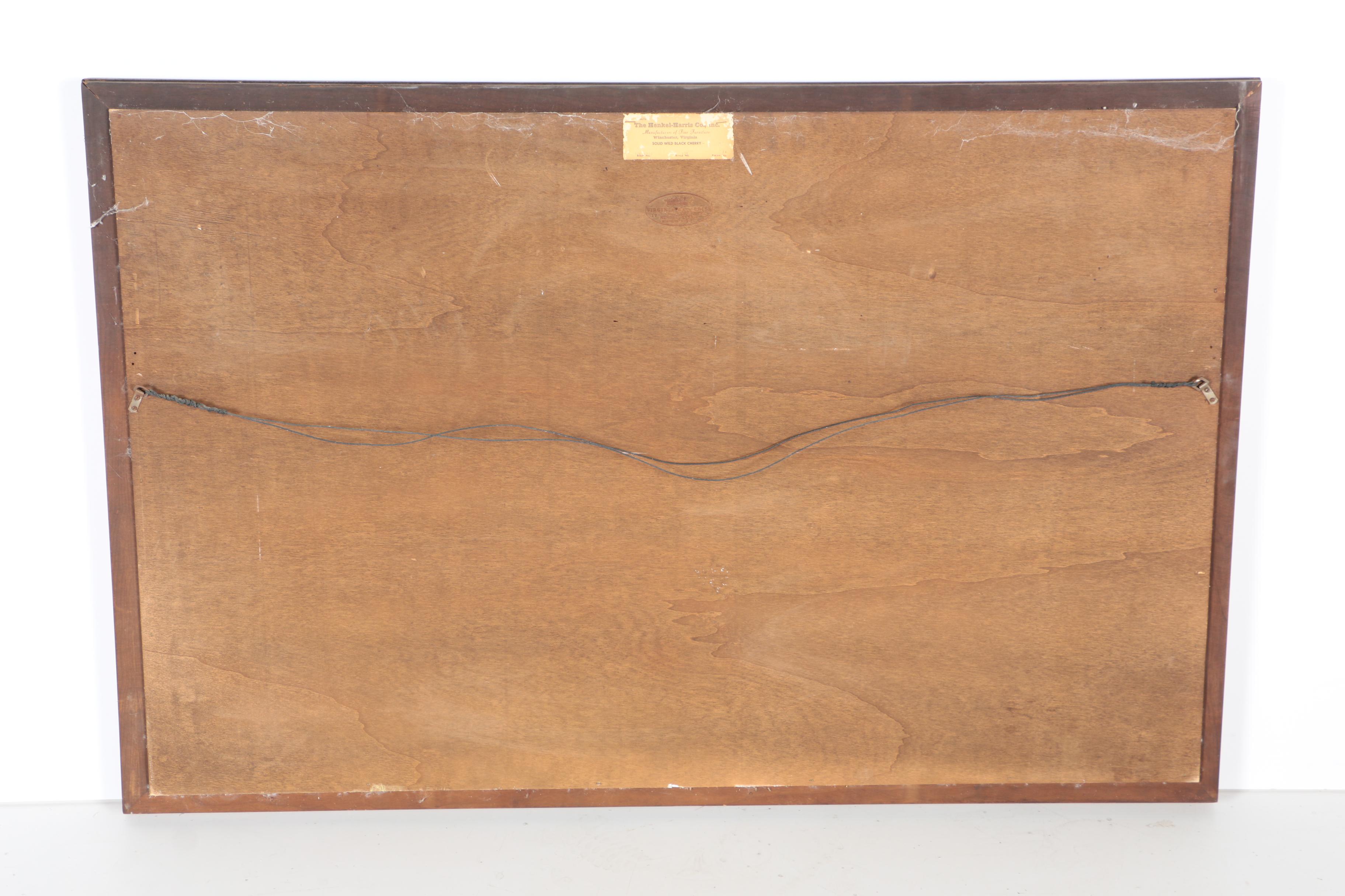 Henkel-Harris Black Cherry Wood Framed Wall Mirror