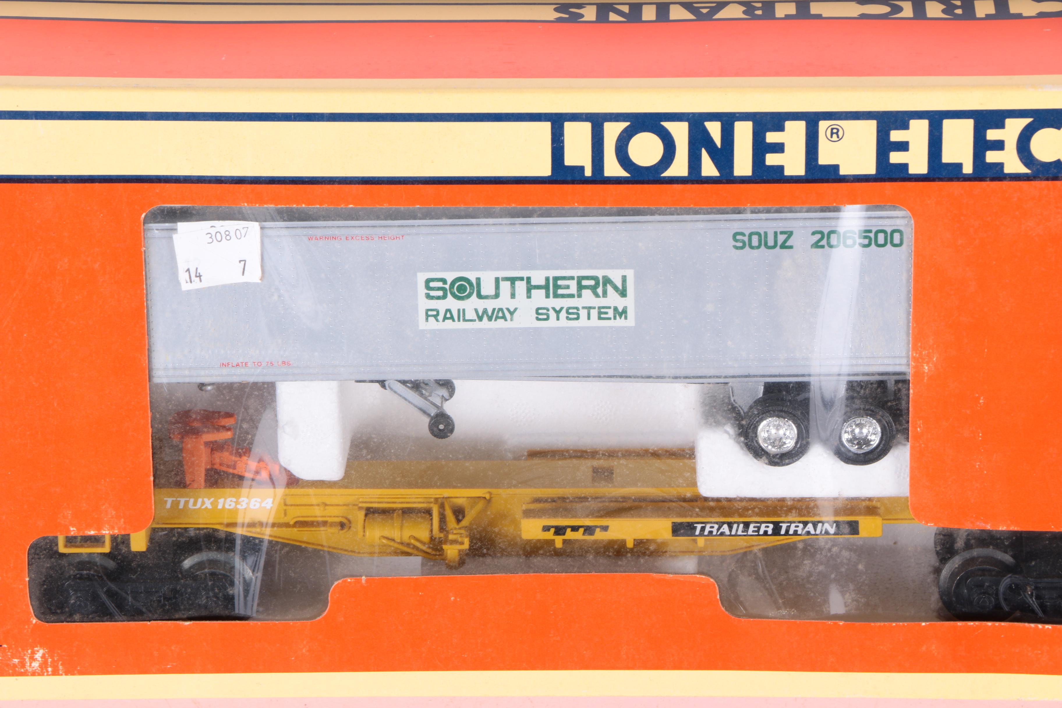 M.T.H. Electric O Scale 2 Rail Steam Engine and Lionel Southern T.T.U.X. Cars