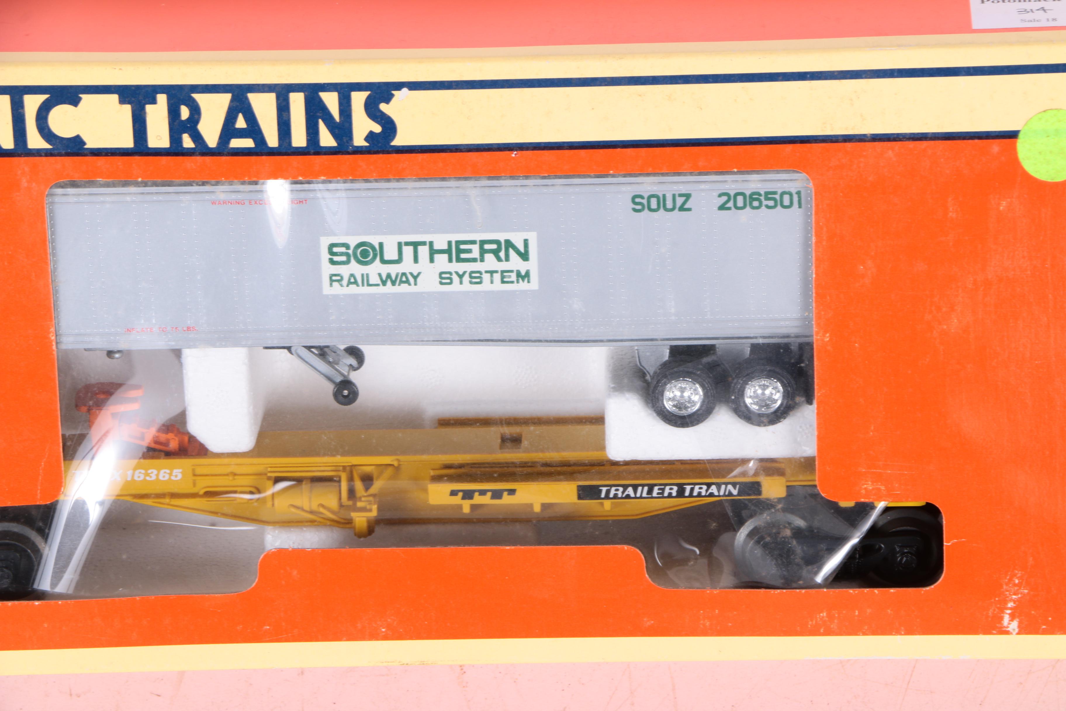 M.T.H. Electric O Scale 2 Rail Steam Engine and Lionel Southern T.T.U.X. Cars