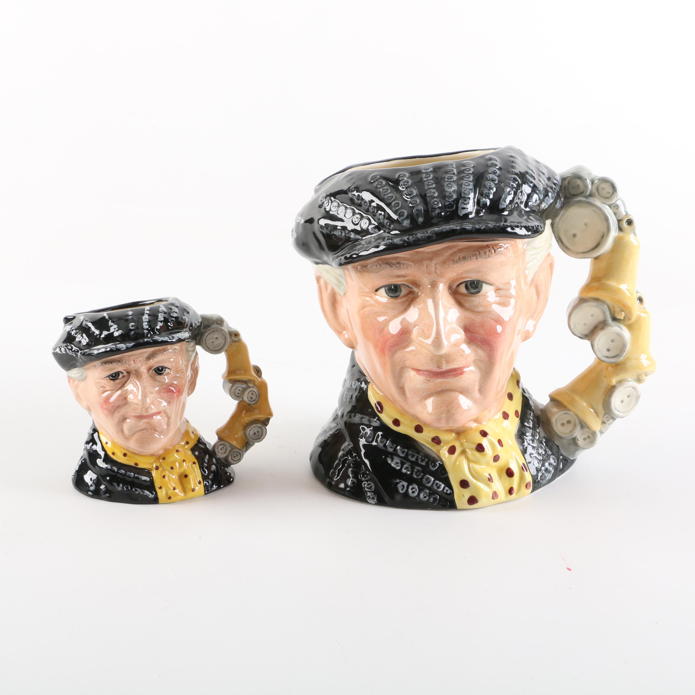 Royal Doulton "Pearly King" Character Jugs D6760 and D6844