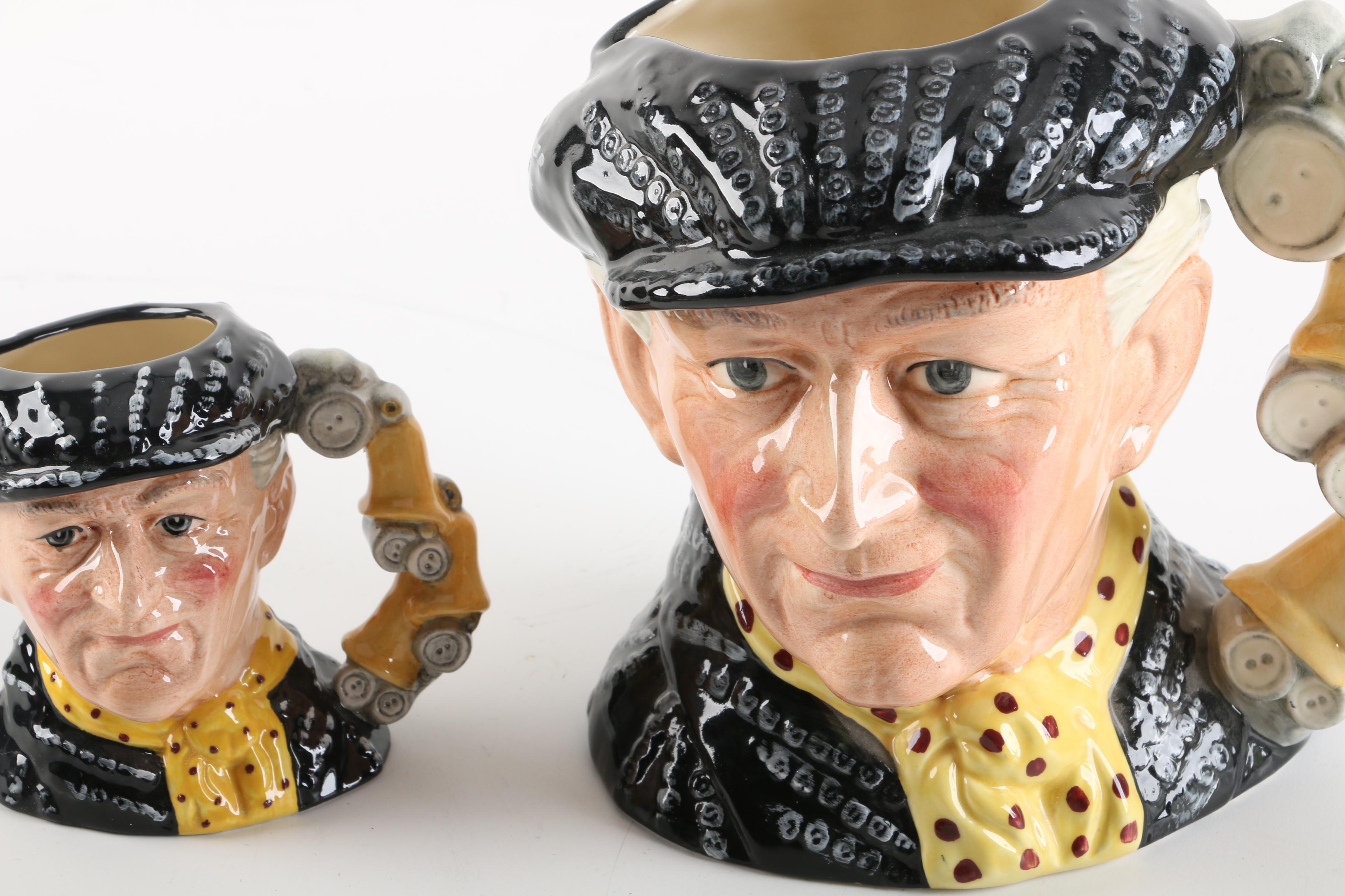 Royal Doulton "Pearly King" Character Jugs D6760 and D6844