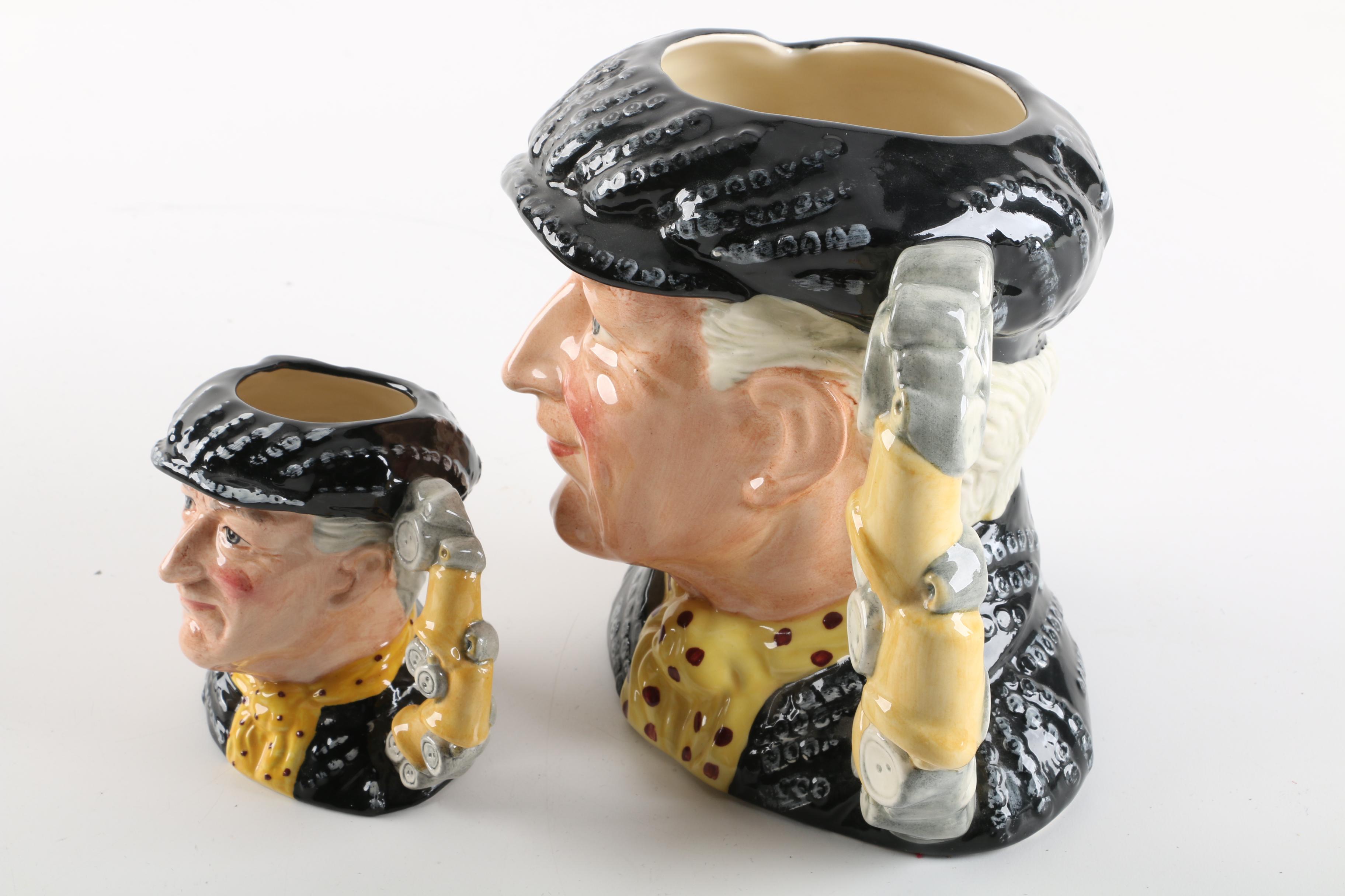 Royal Doulton "Pearly King" Character Jugs D6760 and D6844