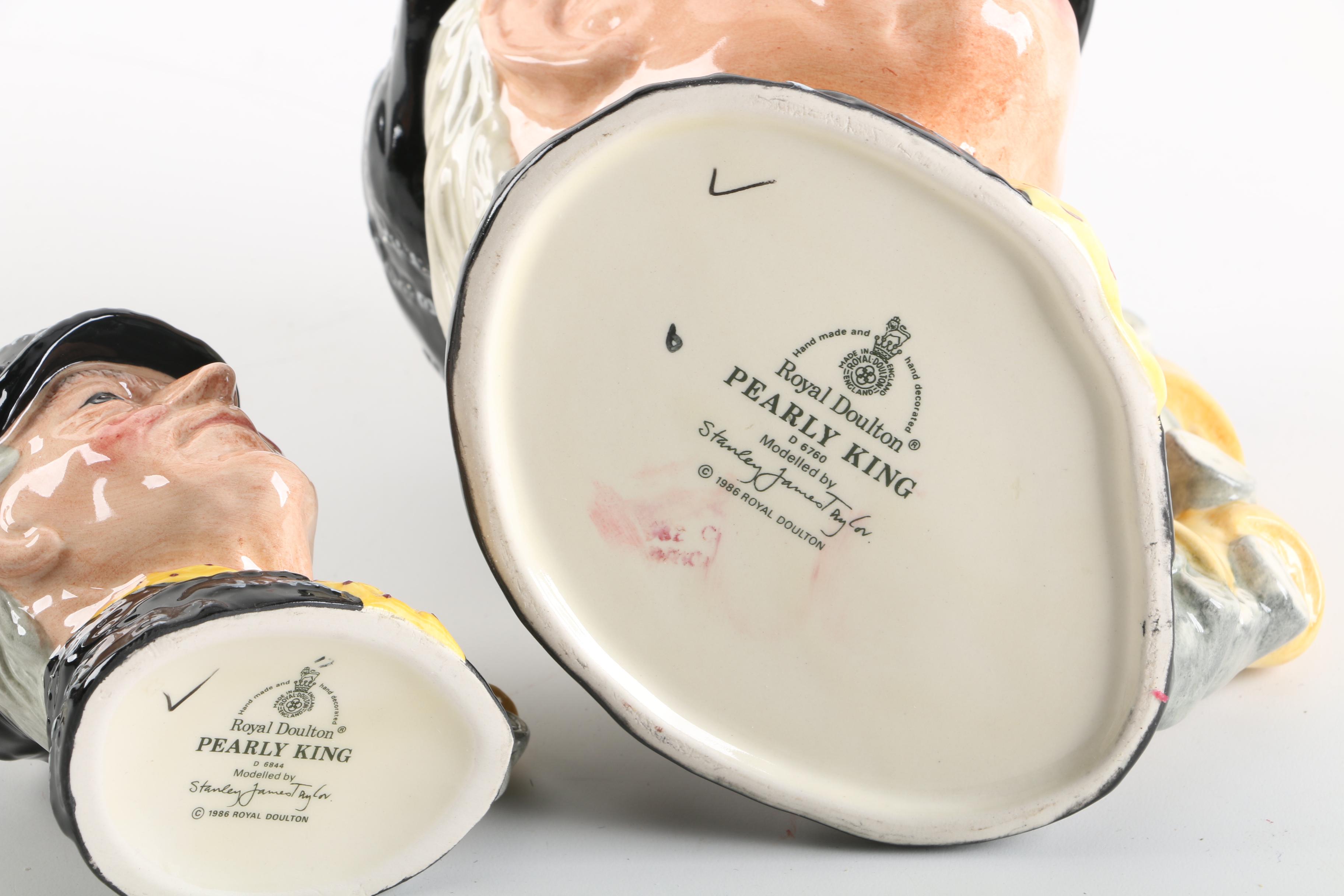 Royal Doulton "Pearly King" Character Jugs D6760 and D6844