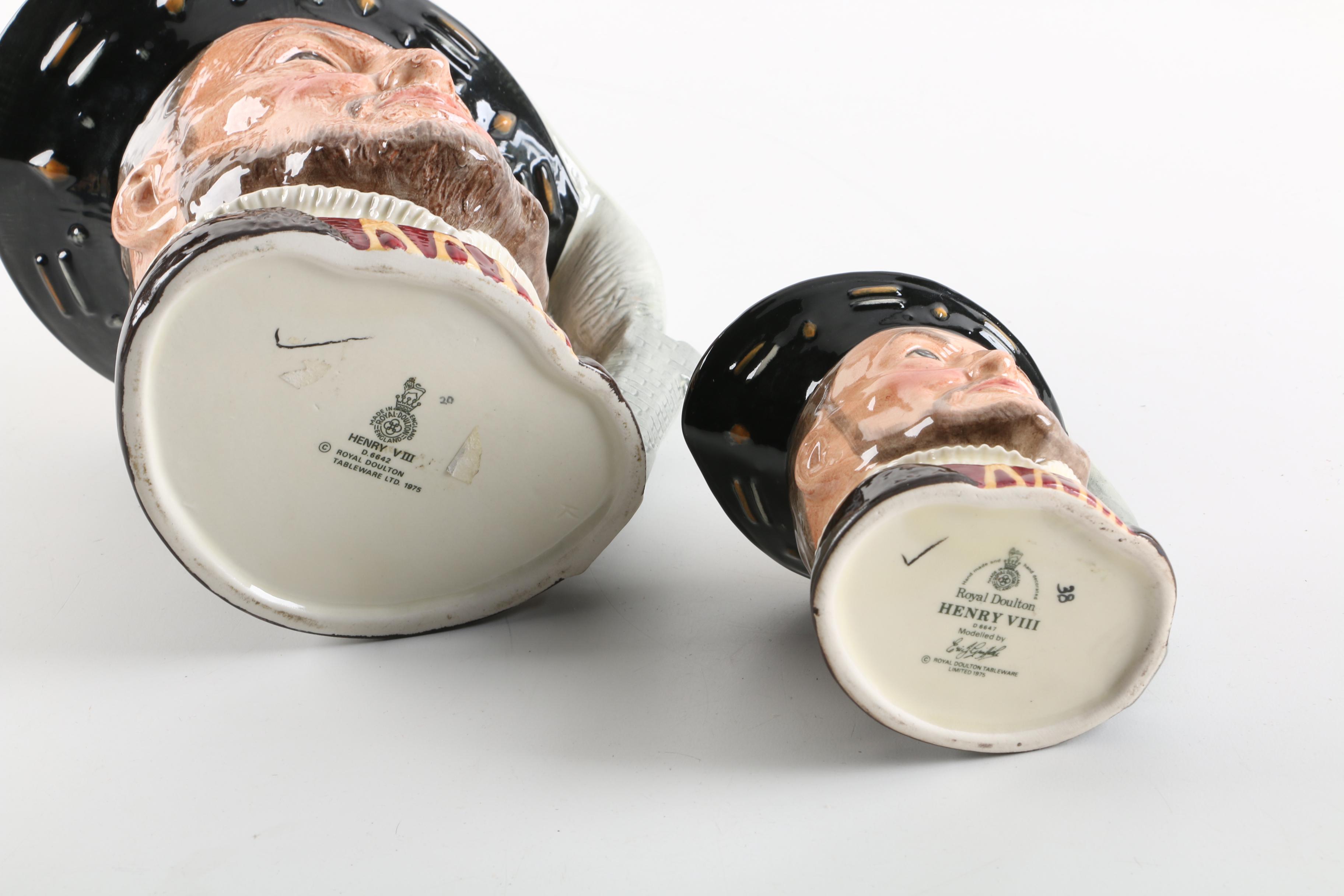 Royal Doulton "Henry VIII" D6642  and D6647 Toby Character Jugs