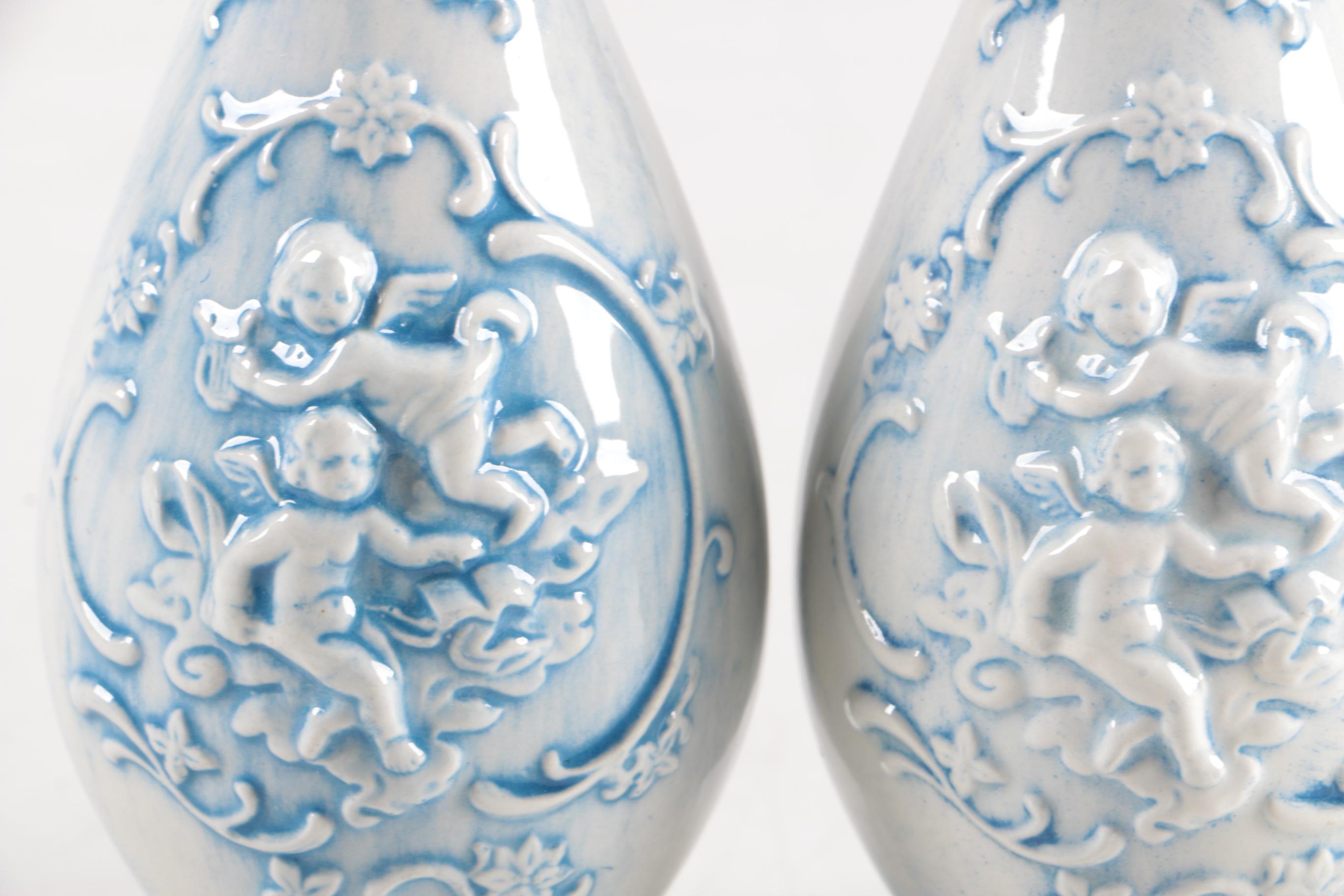 Cherub Themed Vases