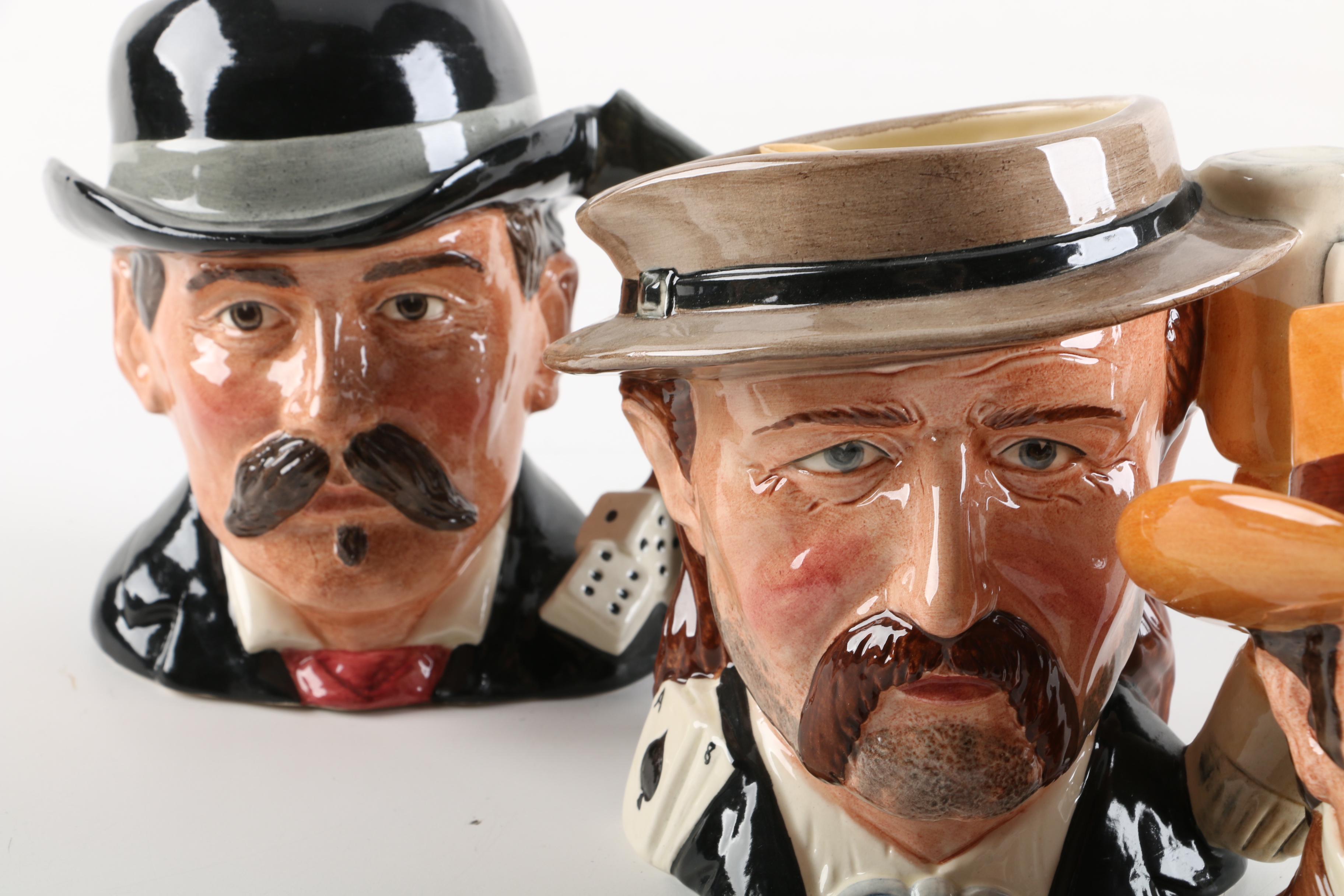 Vintage Royal Doulton "The Wild West" Collection Character Jugs 1984