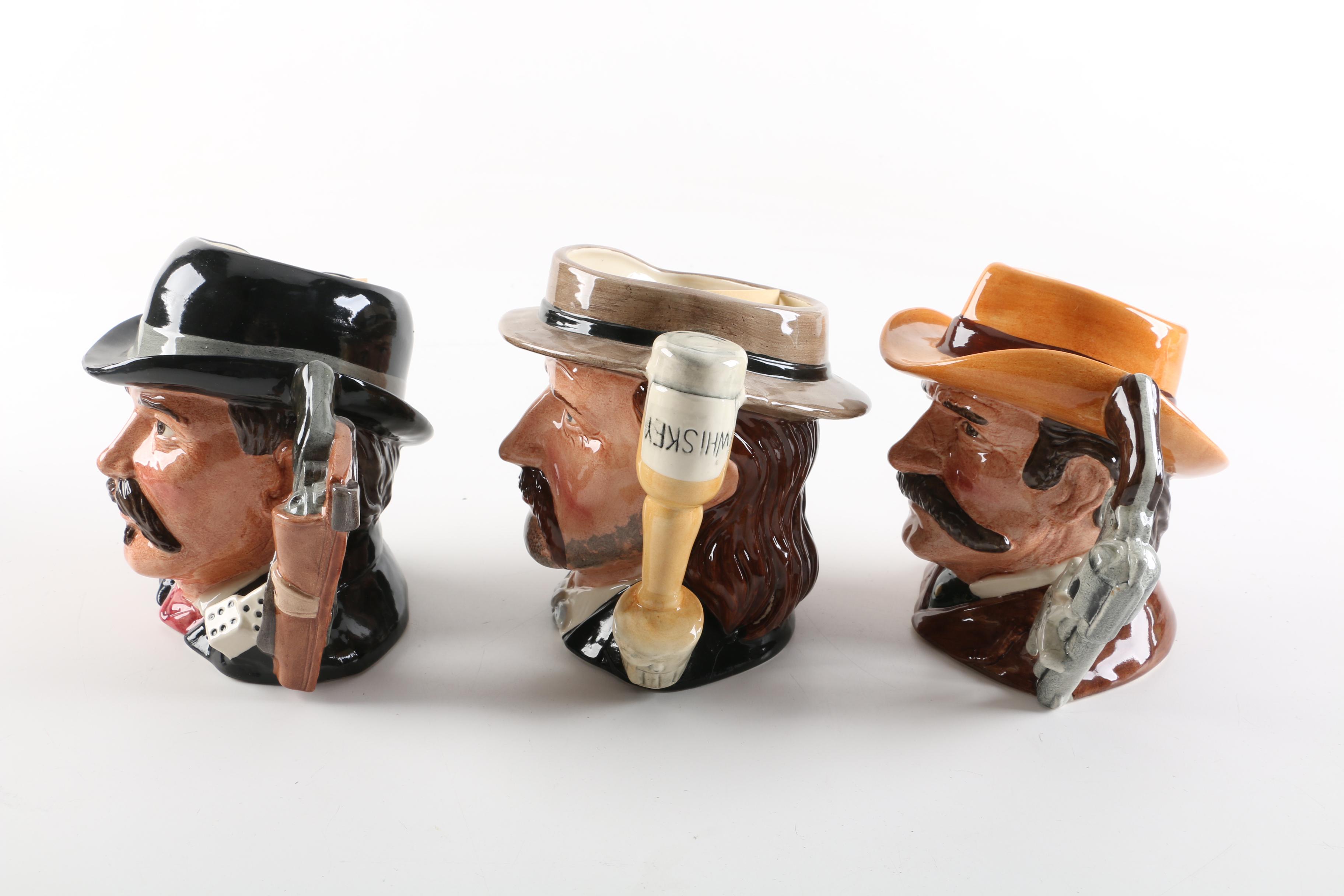 Vintage Royal Doulton "The Wild West" Collection Character Jugs 1984