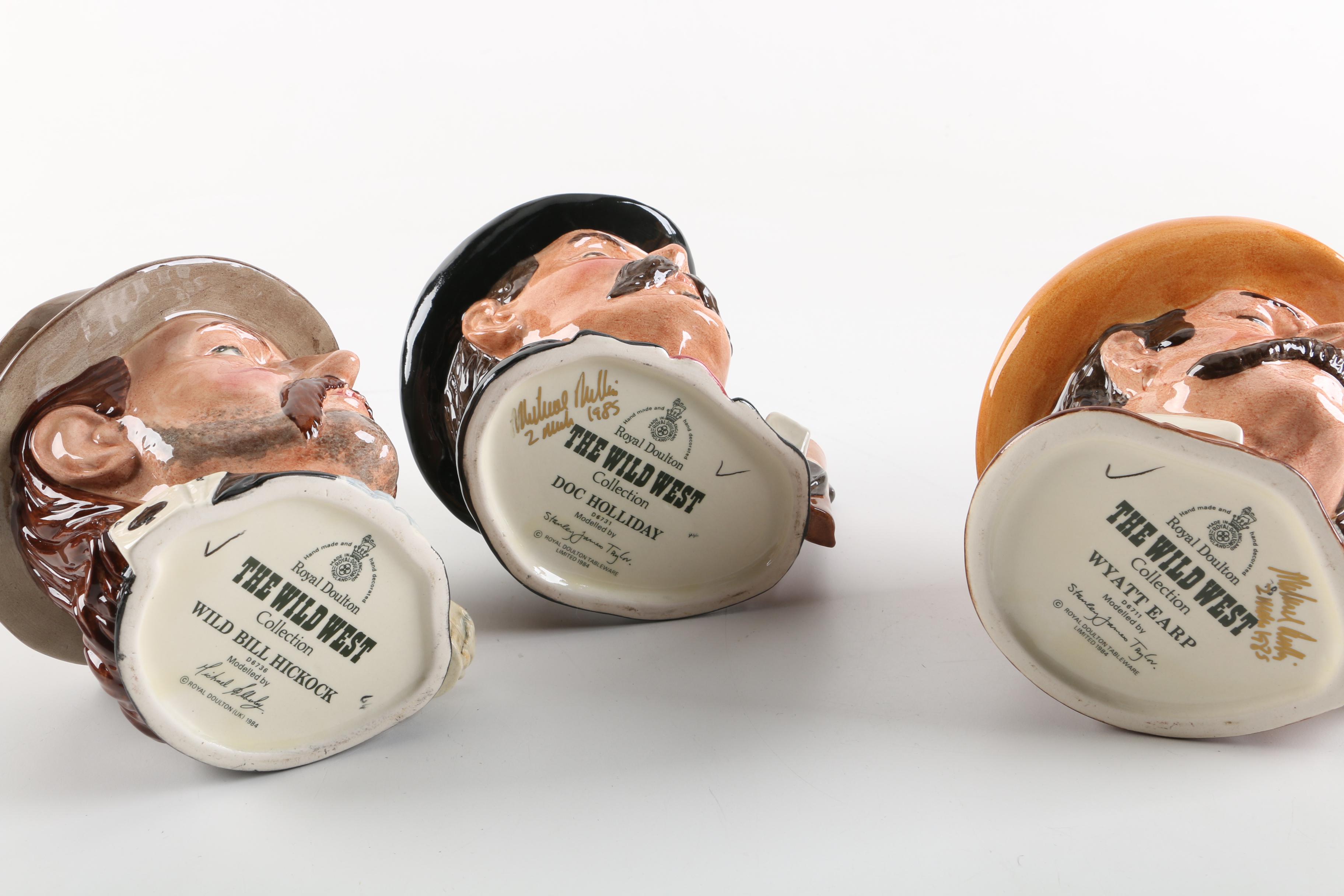Vintage Royal Doulton "The Wild West" Collection Character Jugs 1984