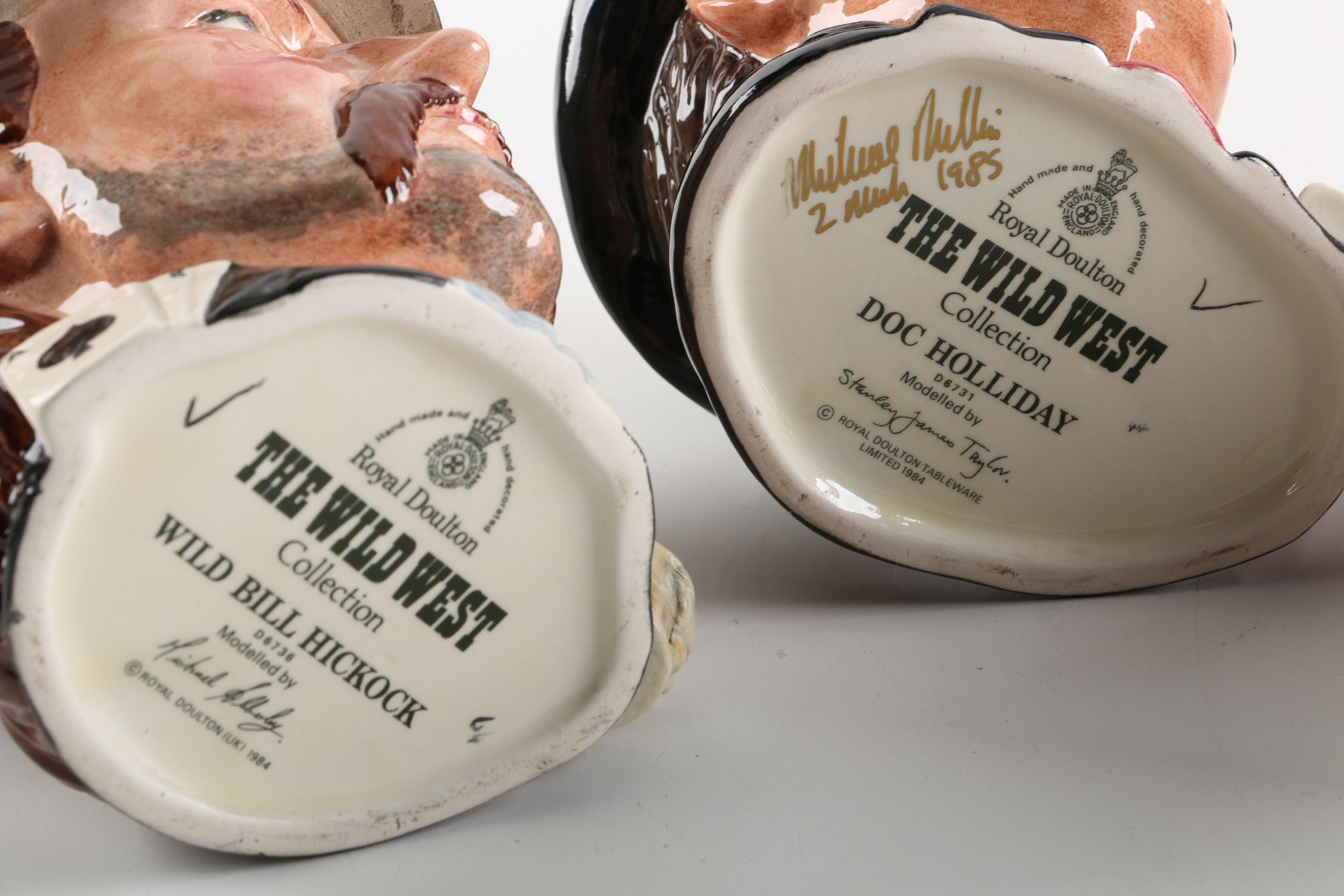 Vintage Royal Doulton "The Wild West" Collection Character Jugs 1984