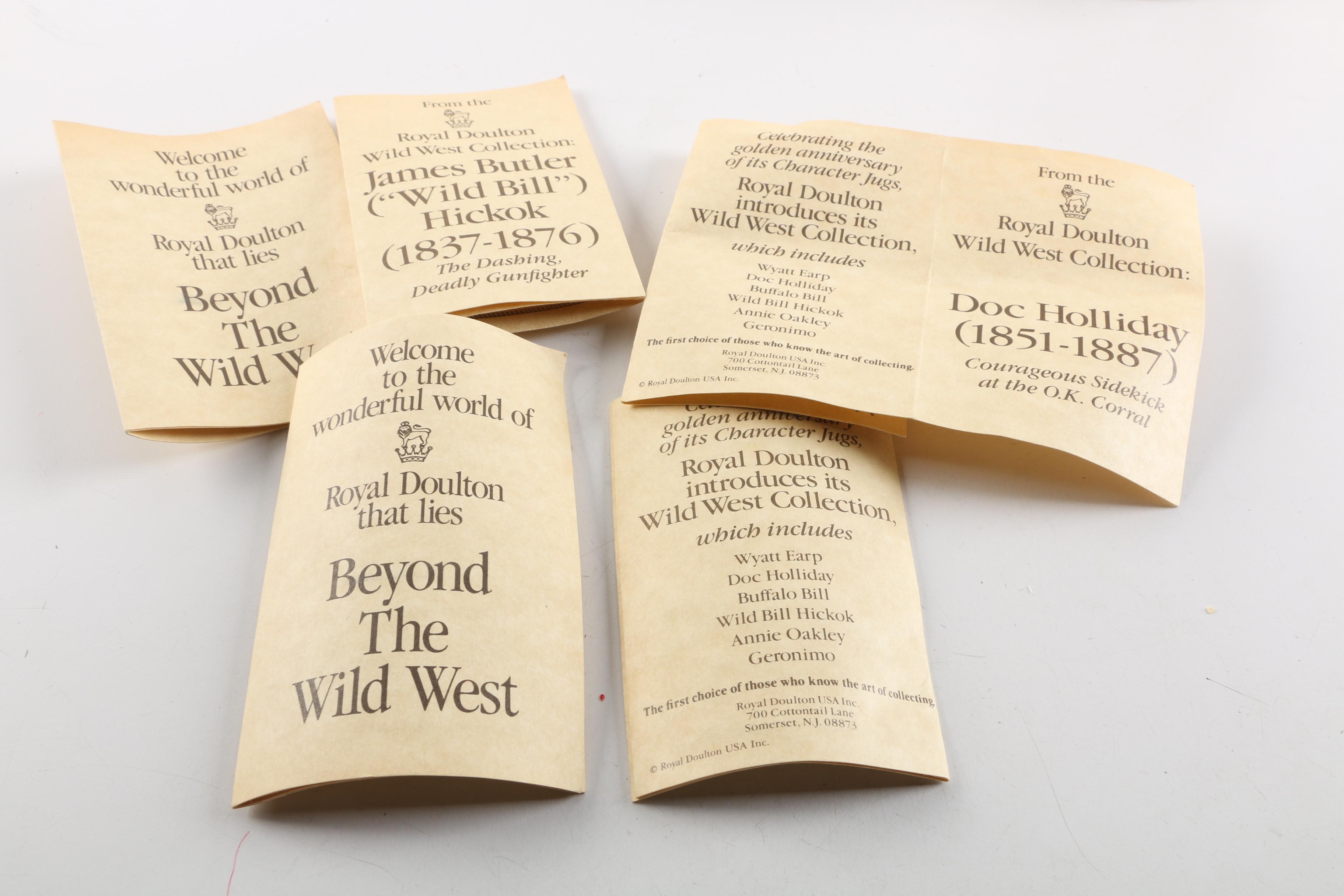 Vintage Royal Doulton "The Wild West" Collection Character Jugs 1984