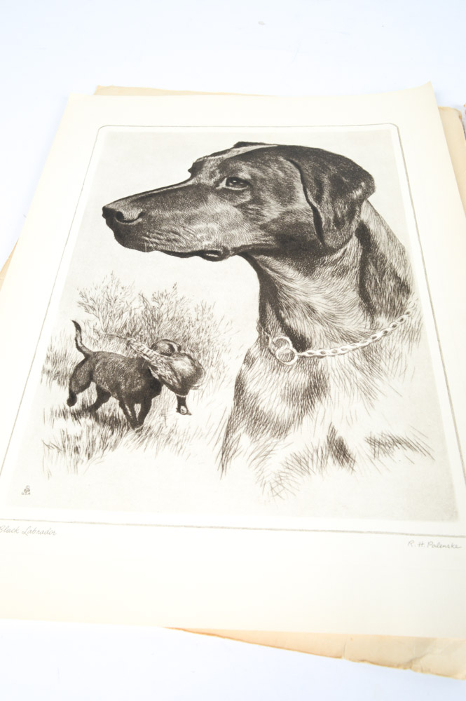 1956 Brown & Bigelow "Memorial Portfolio of Etchings by R. H. Palenske"